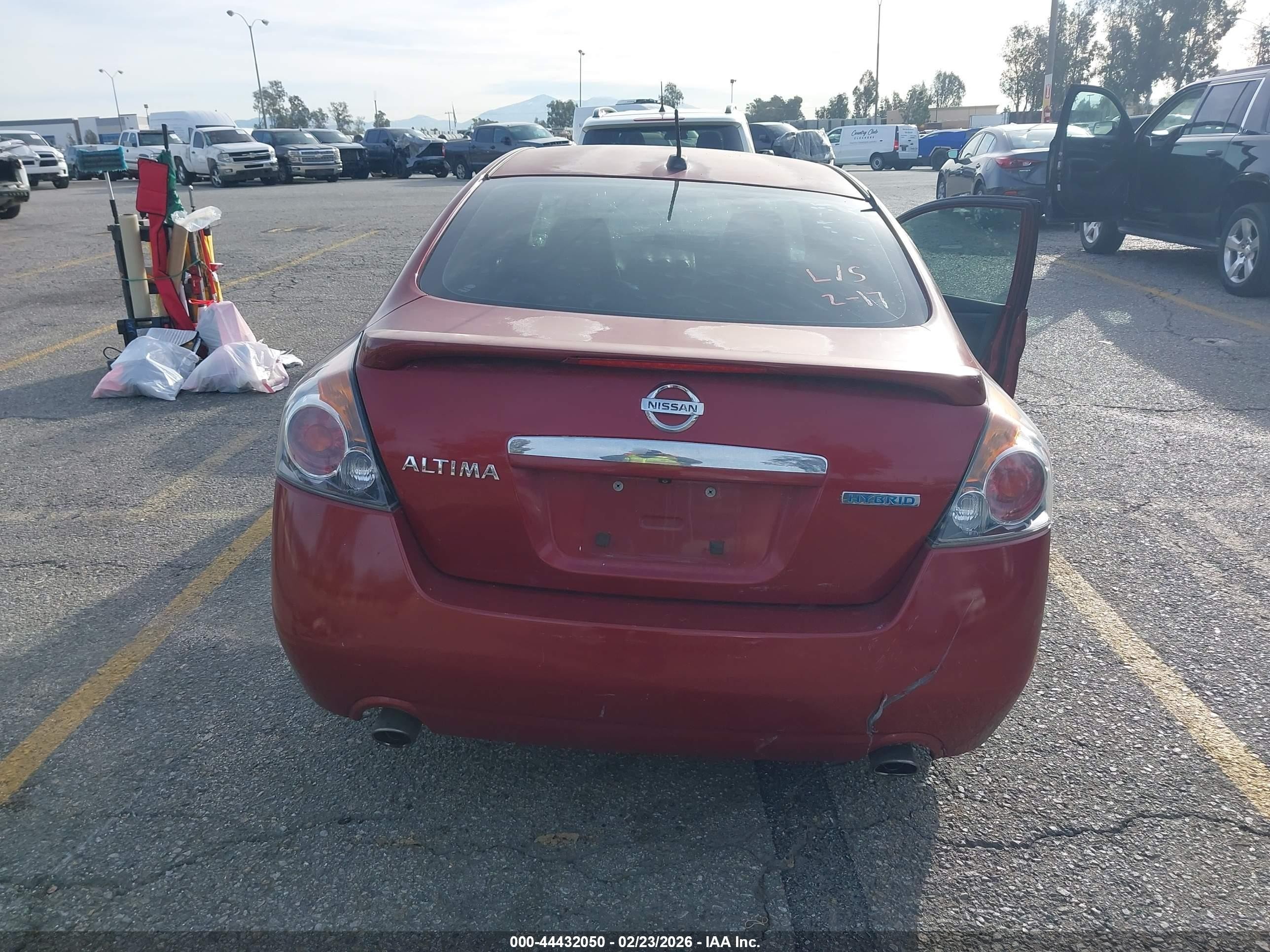 2008 Nissan Altima Hybrid   Red vin: 1N4CL21EX8C135058