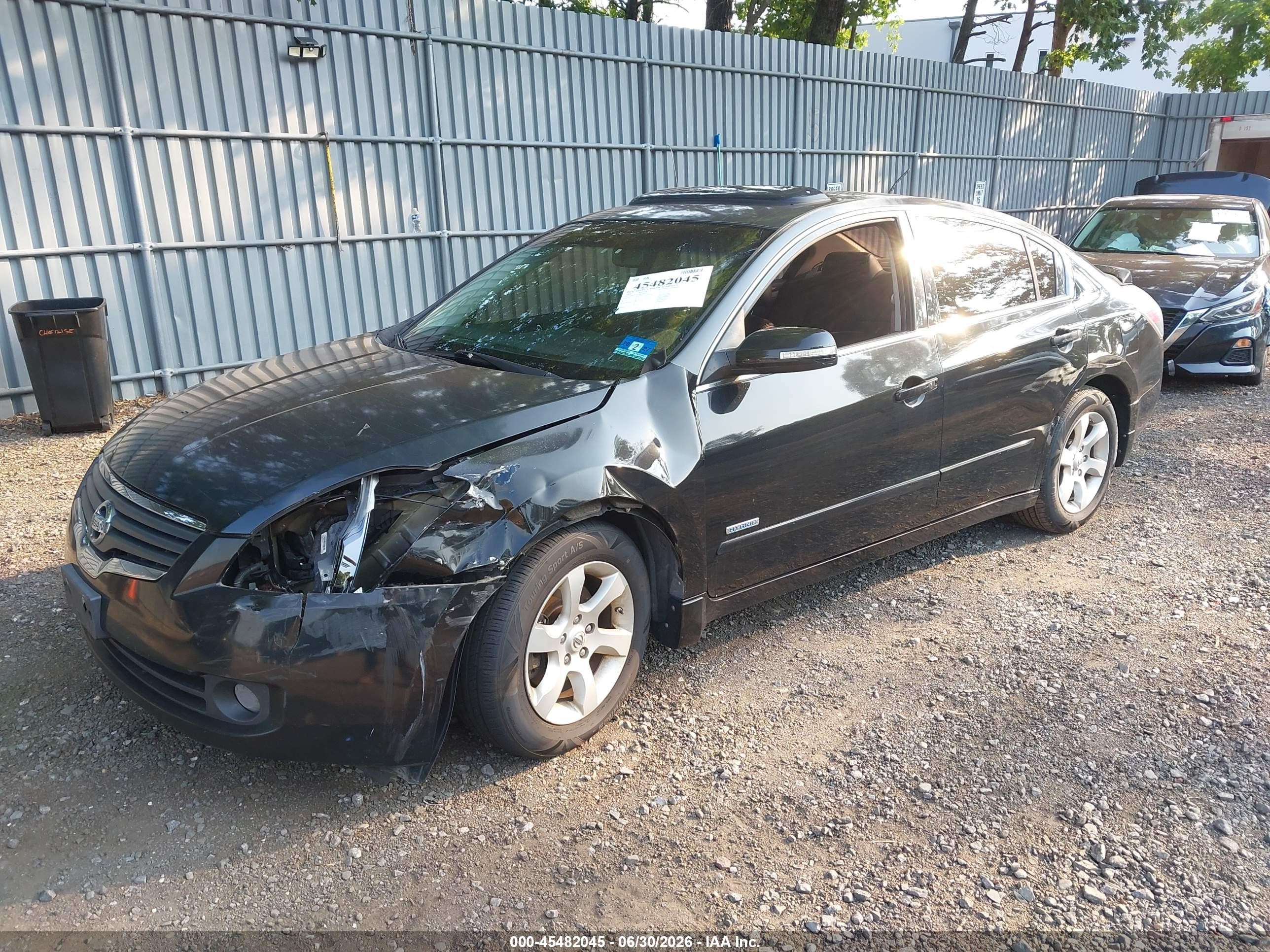 2008 Nissan Altima Hybrid   Black vin: 1N4CL21EX8C180551