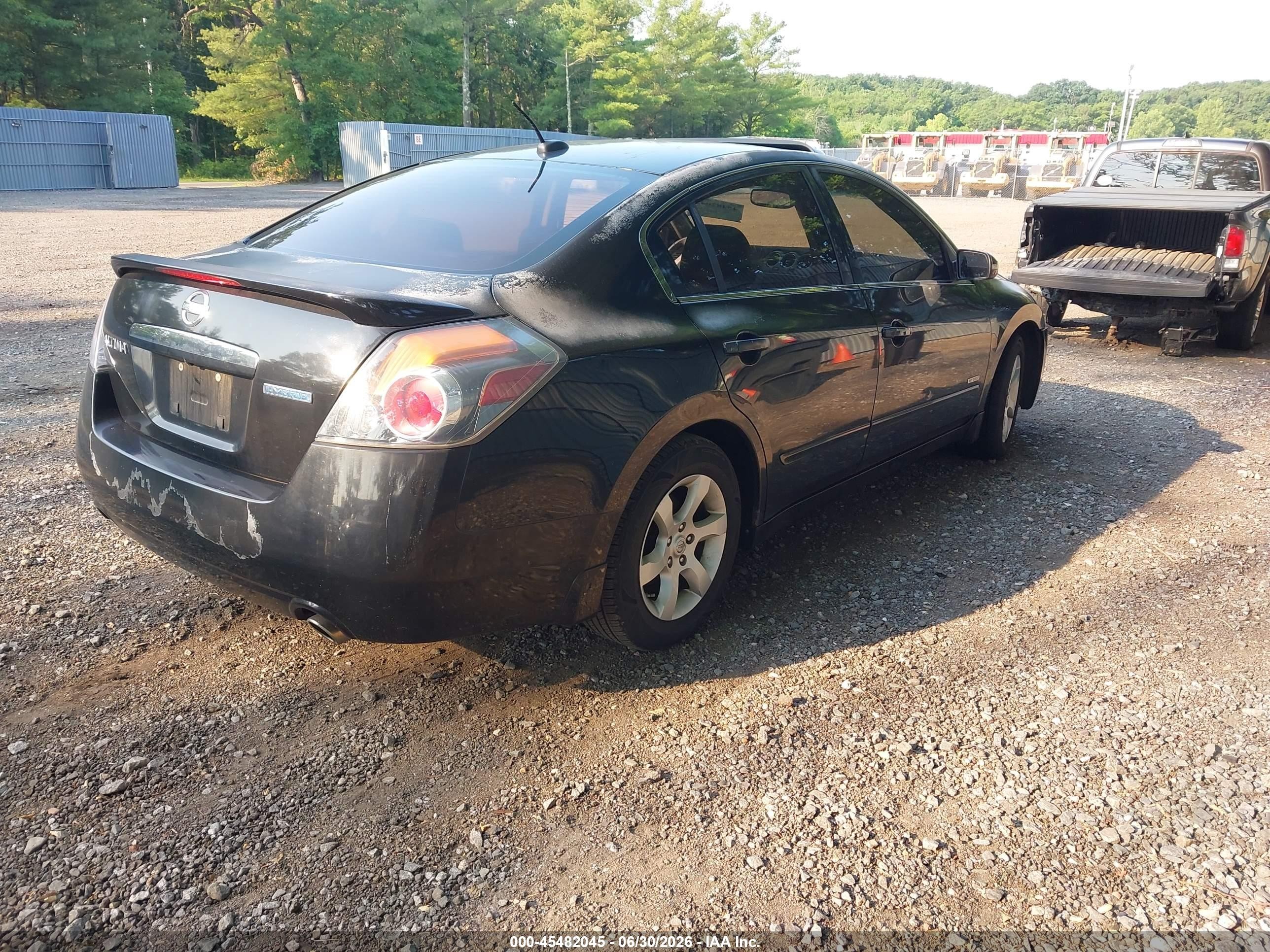 2008 Nissan Altima Hybrid   Black vin: 1N4CL21EX8C180551