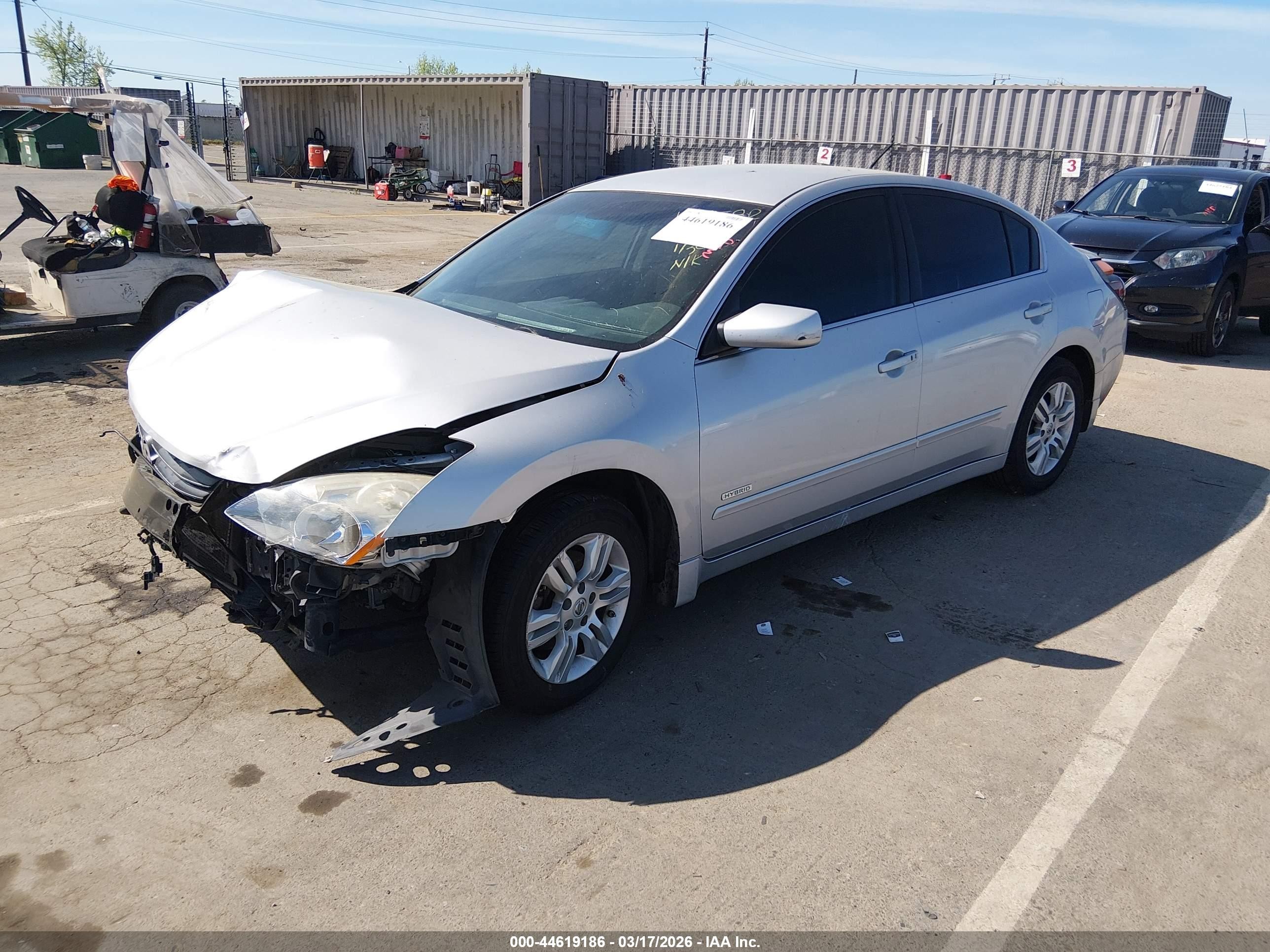 2011 Nissan Altima Hybrid   Silver vin: 1N4CL2AP0BC107455