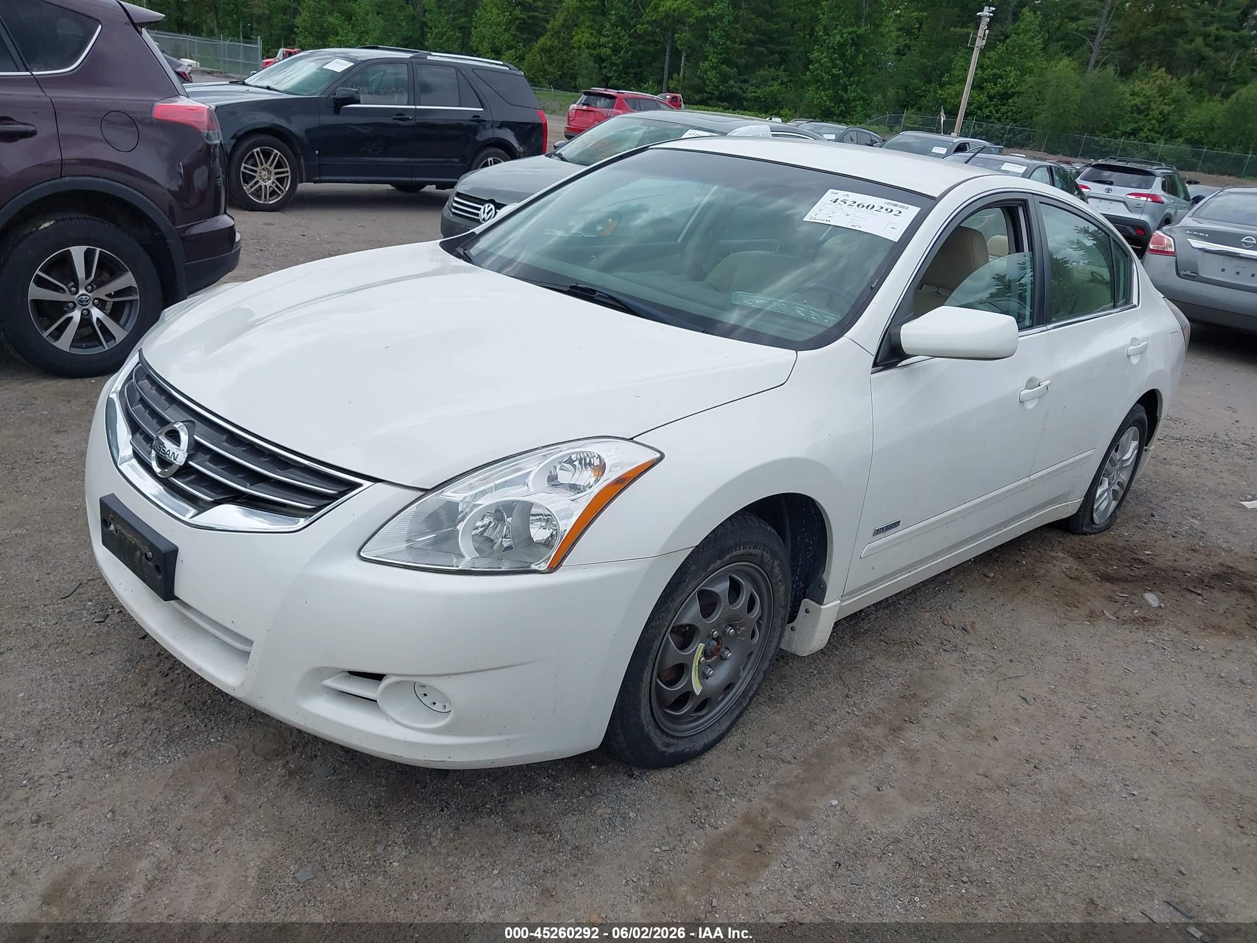 2011 Nissan Altima Hybrid White vin: 1N4CL2AP2BC183467