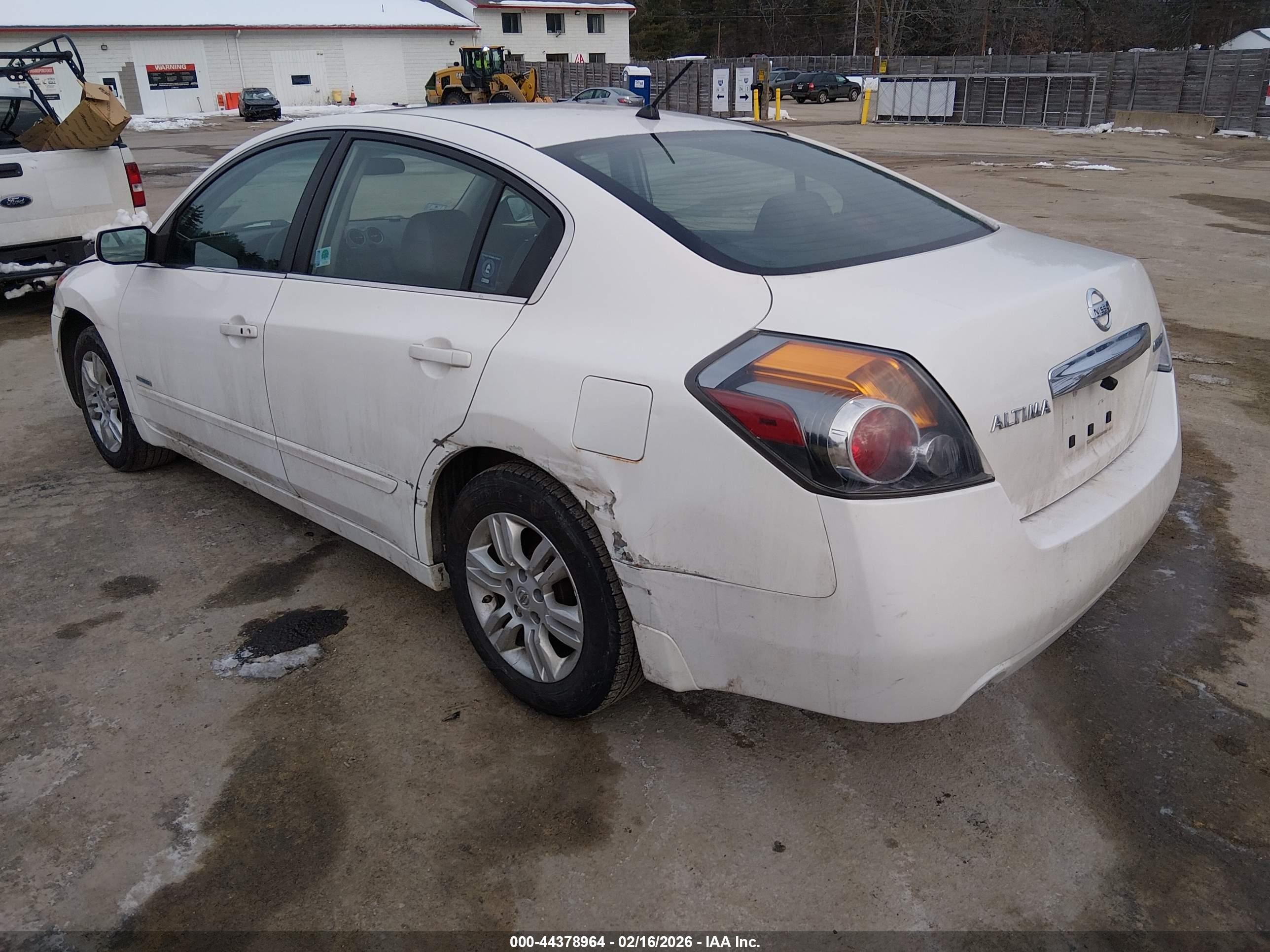 2011 Nissan Altima Hybrid   White vin: 1N4CL2AP3BC185390
