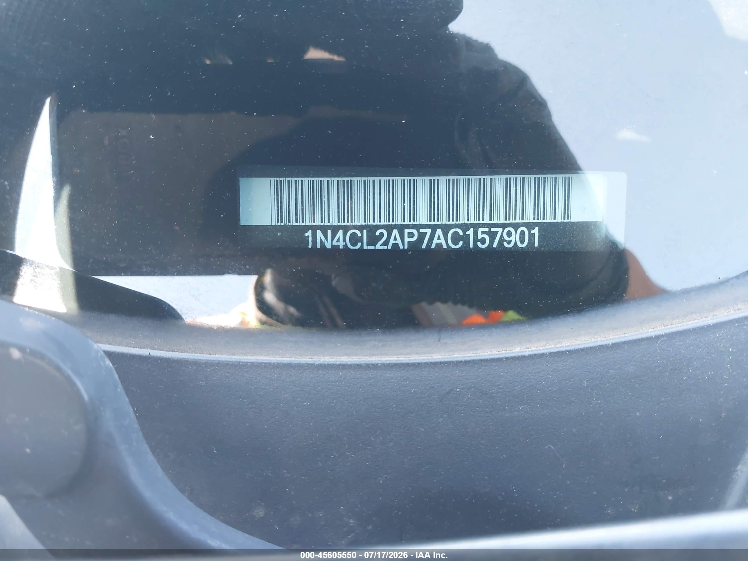 2010 Nissan Altima Hybrid   Gray vin: 1N4CL2AP7AC157901