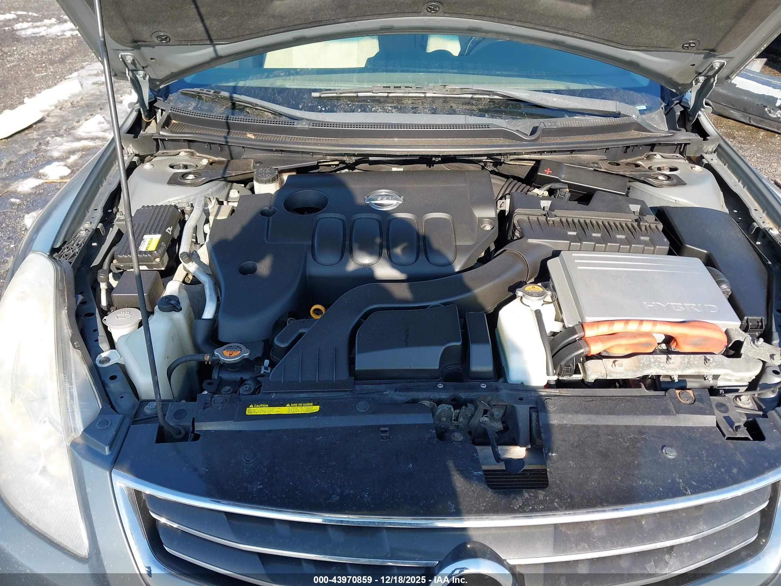 2011 Nissan Altima Hybrid   Gray vin: 1N4CL2AP9BC100326