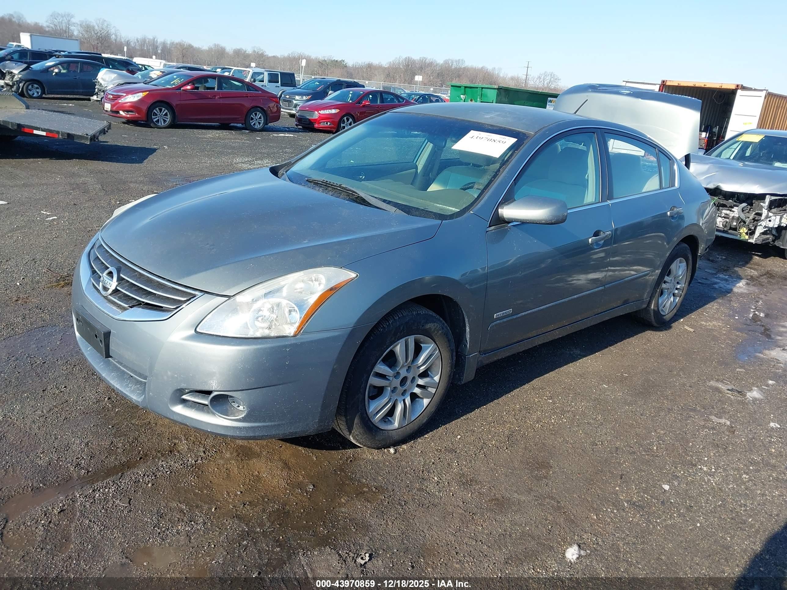 2011 Nissan Altima Hybrid   Gray vin: 1N4CL2AP9BC100326