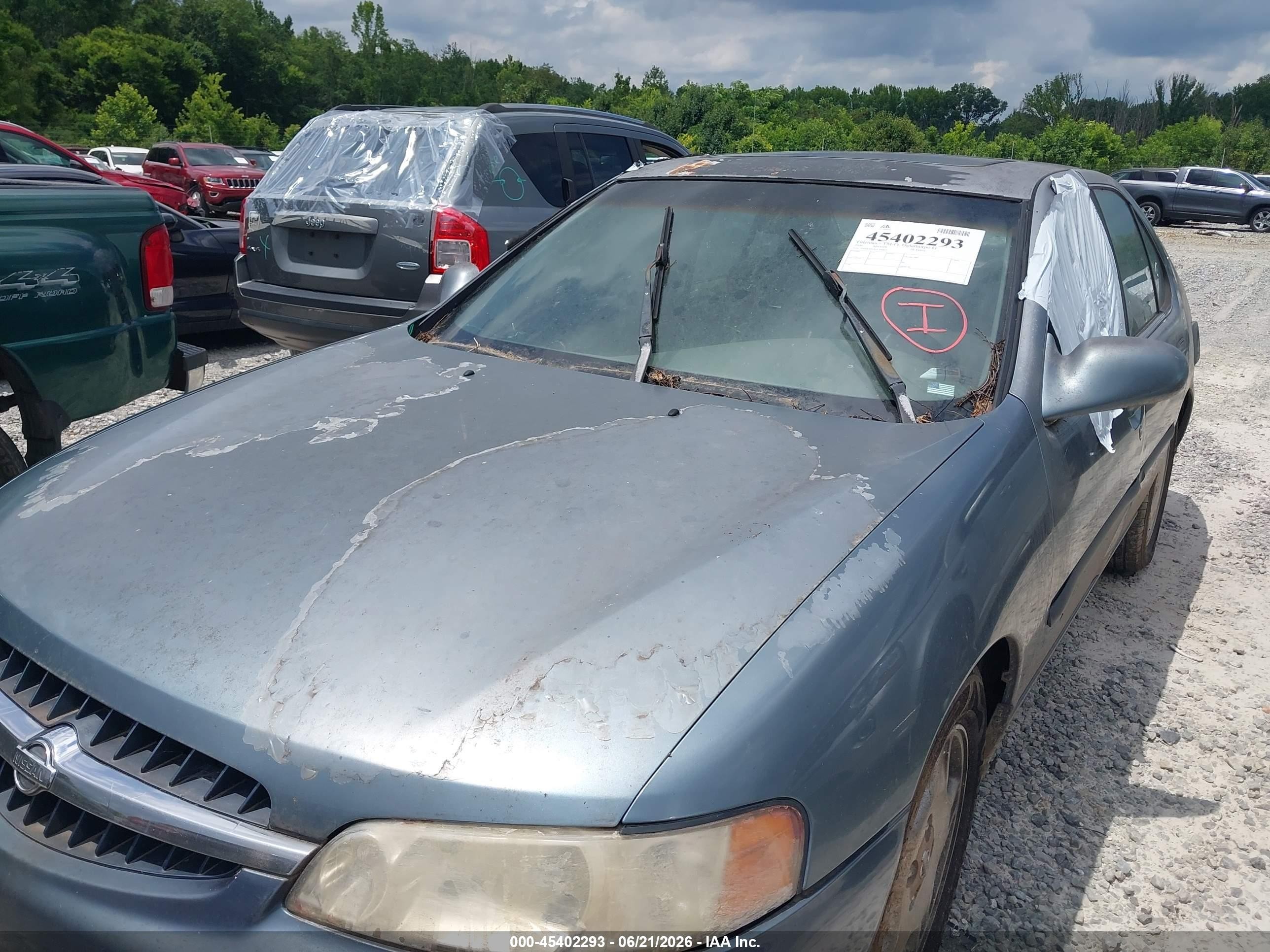 2000 Nissan Altima Gle/gxe/se Turquoise vin: 1N4DL01A1YC148805