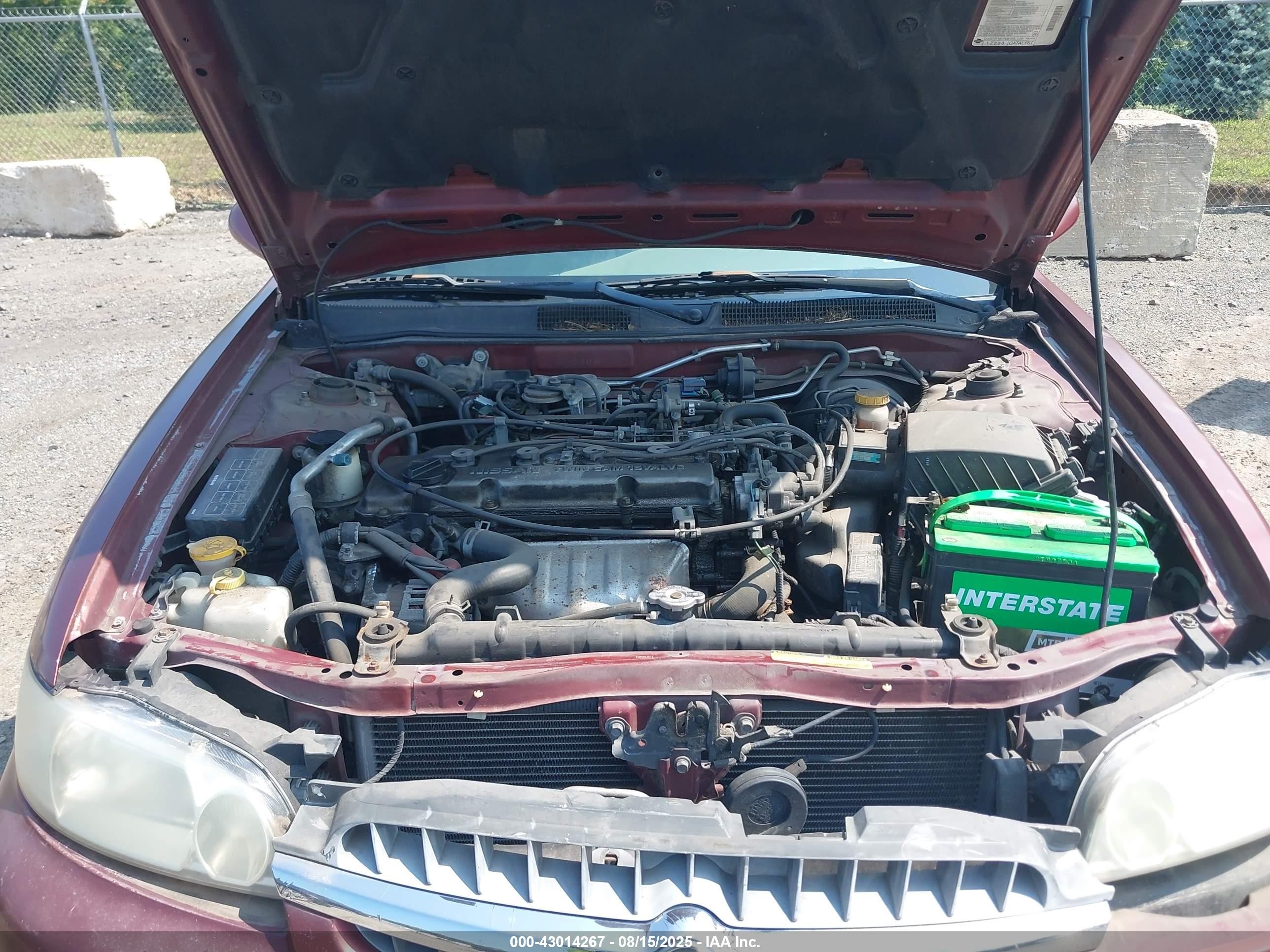 2001 Nissan Altima Gxe Burgundy vin: 1N4DL01A21C124146