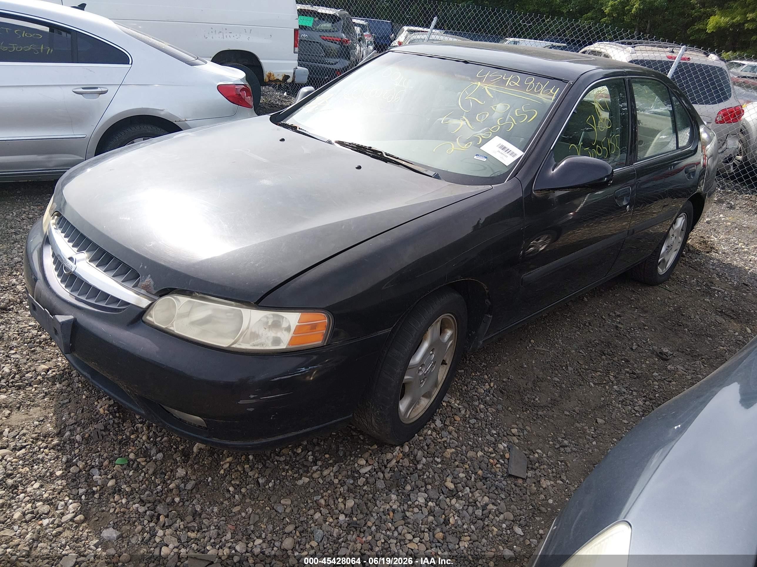 2000 Nissan Altima Gle/gxe/se Black vin: 1N4DL01A8YC143410