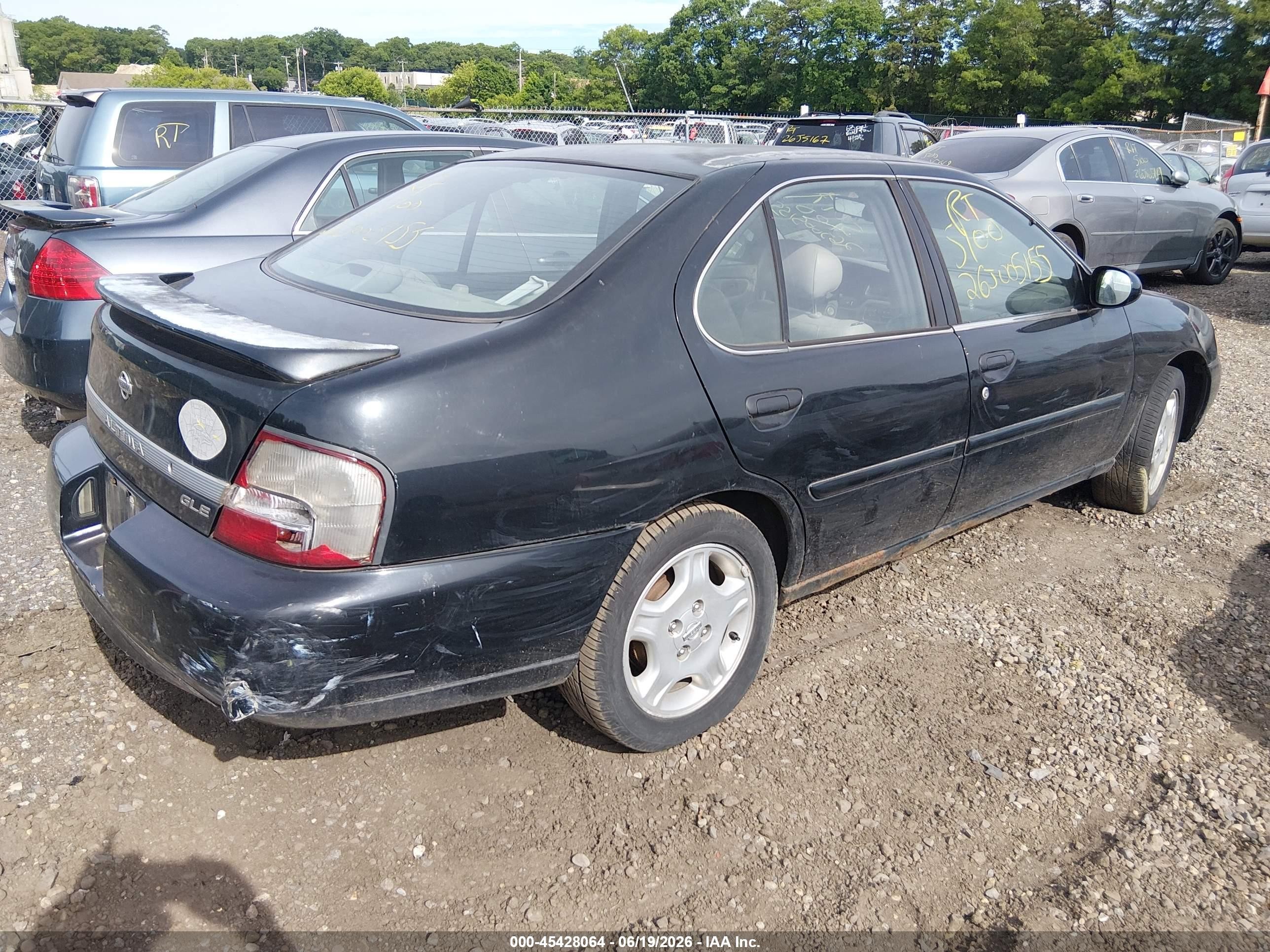 2000 Nissan Altima Gle/gxe/se Black vin: 1N4DL01A8YC143410
