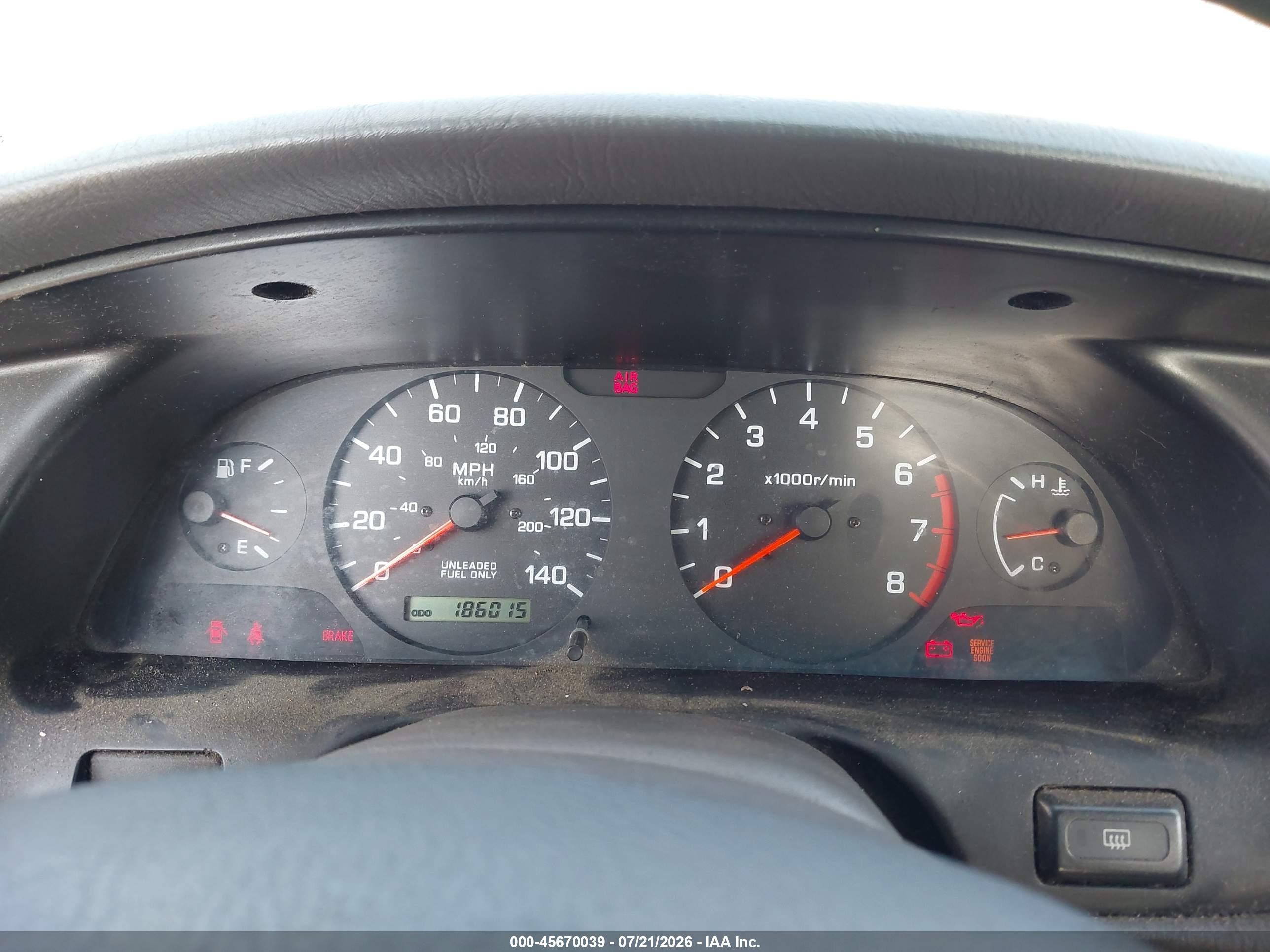 2000 Nissan Altima Gle/gxe/se/xe Champagne vin: 1N4DL01D0YC117748