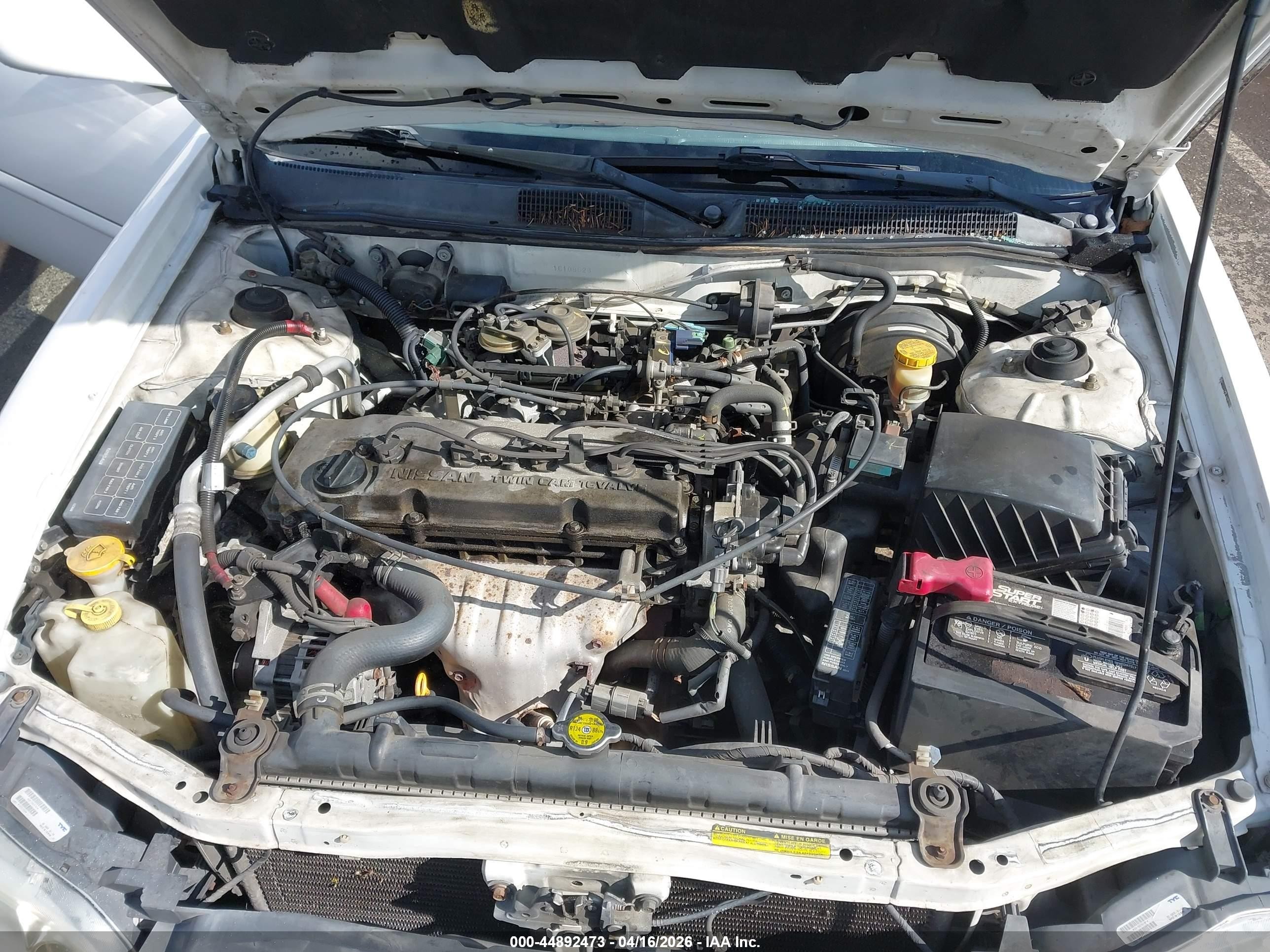 2001 Nissan Altima Gxe White vin: 1N4DL01D41C108623