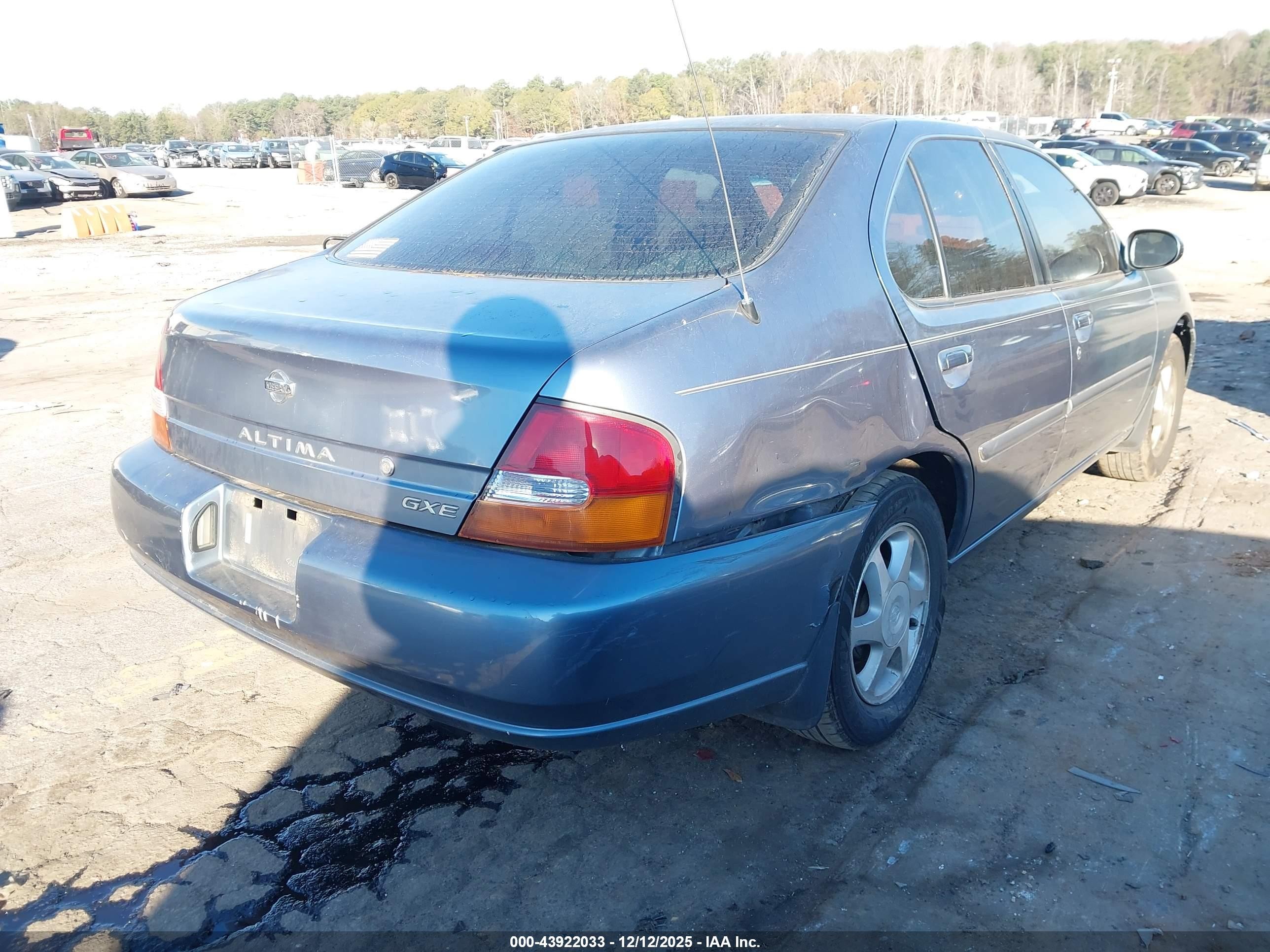 1999 Nissan Altima Gle/gxe/se/se-l/xe Teal vin: 1N4DL01D4XC133854