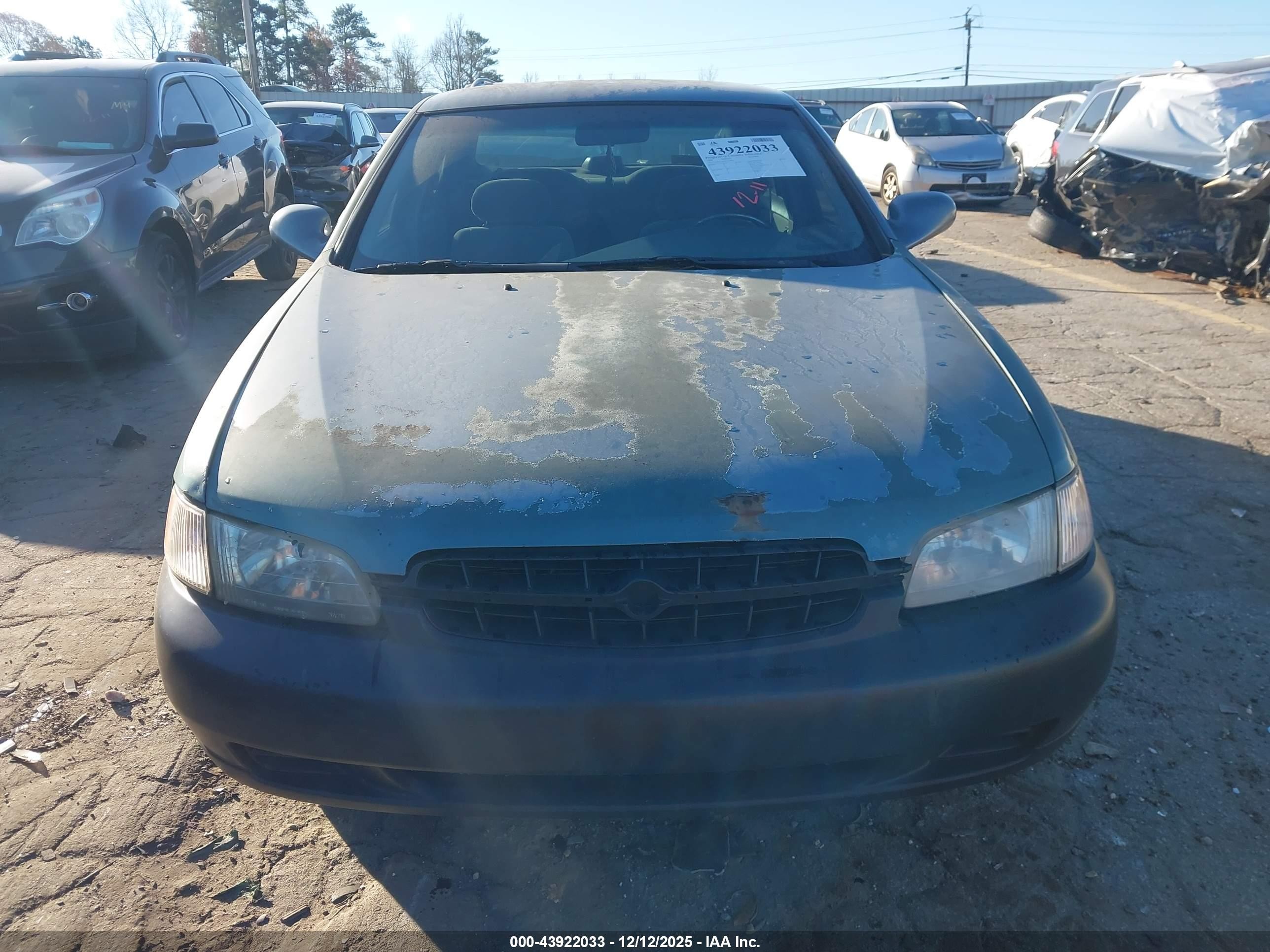 1999 Nissan Altima Gle/gxe/se/se-l/xe Teal vin: 1N4DL01D4XC133854