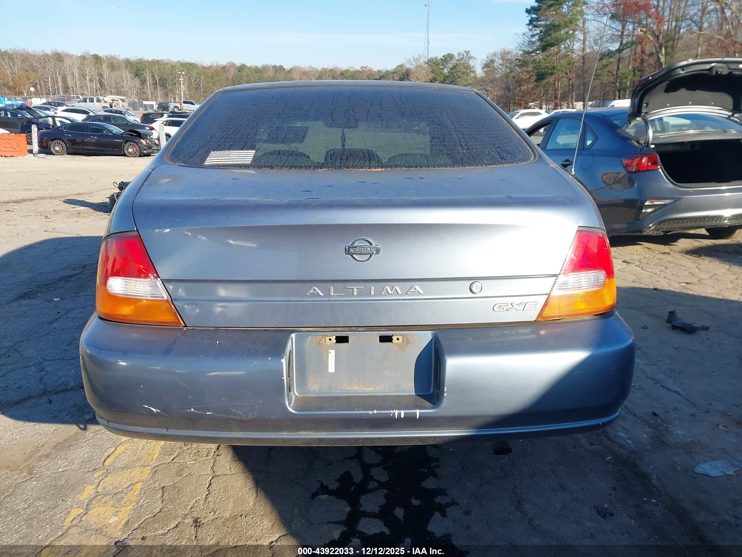 1999 Nissan Altima Gle/gxe/se/se-l/xe Teal vin: 1N4DL01D4XC133854