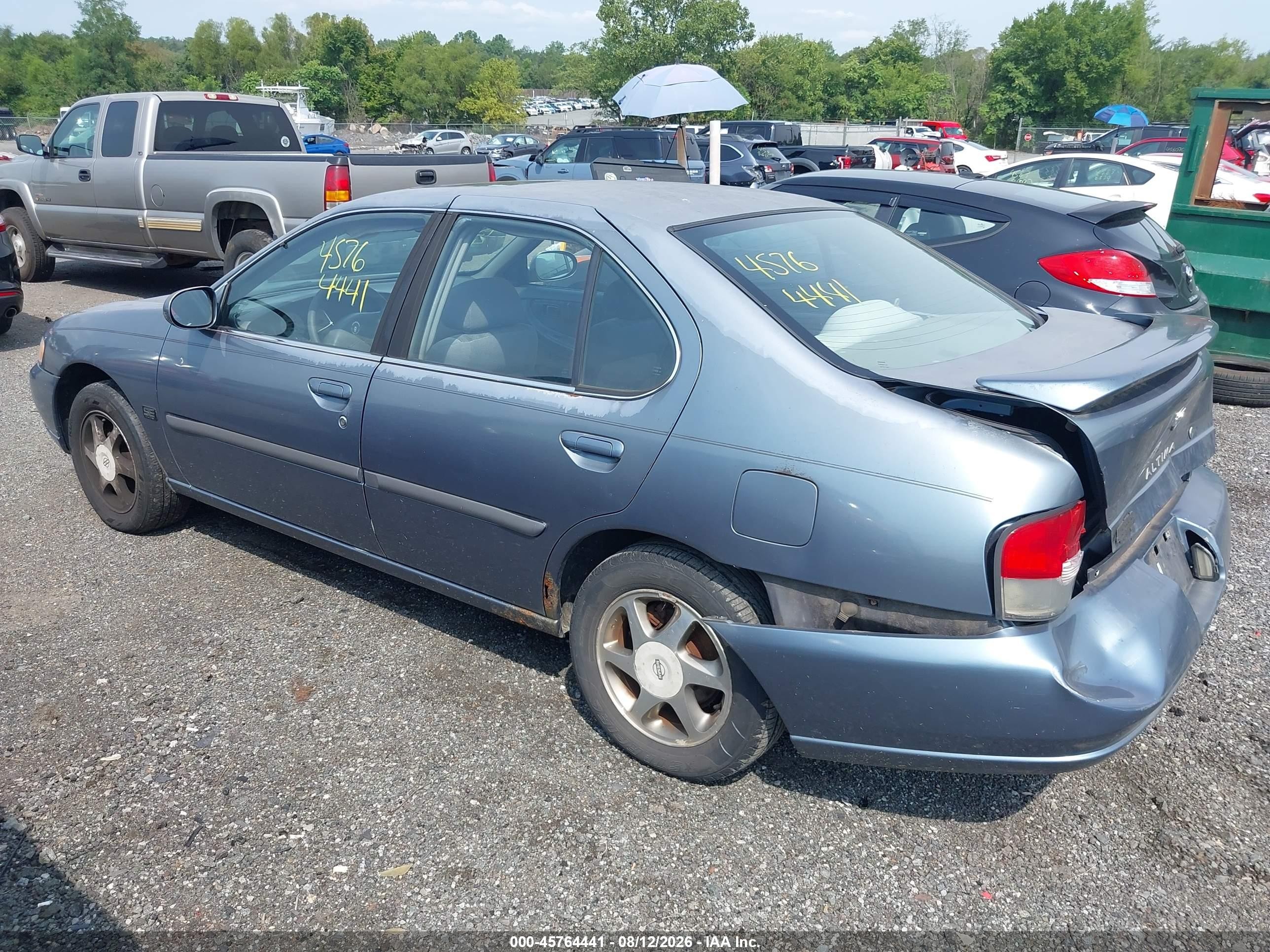 1999 Nissan Altima Gle/gxe/se/se-l/xe Light Blue vin: 1N4DL01D4XC269496
