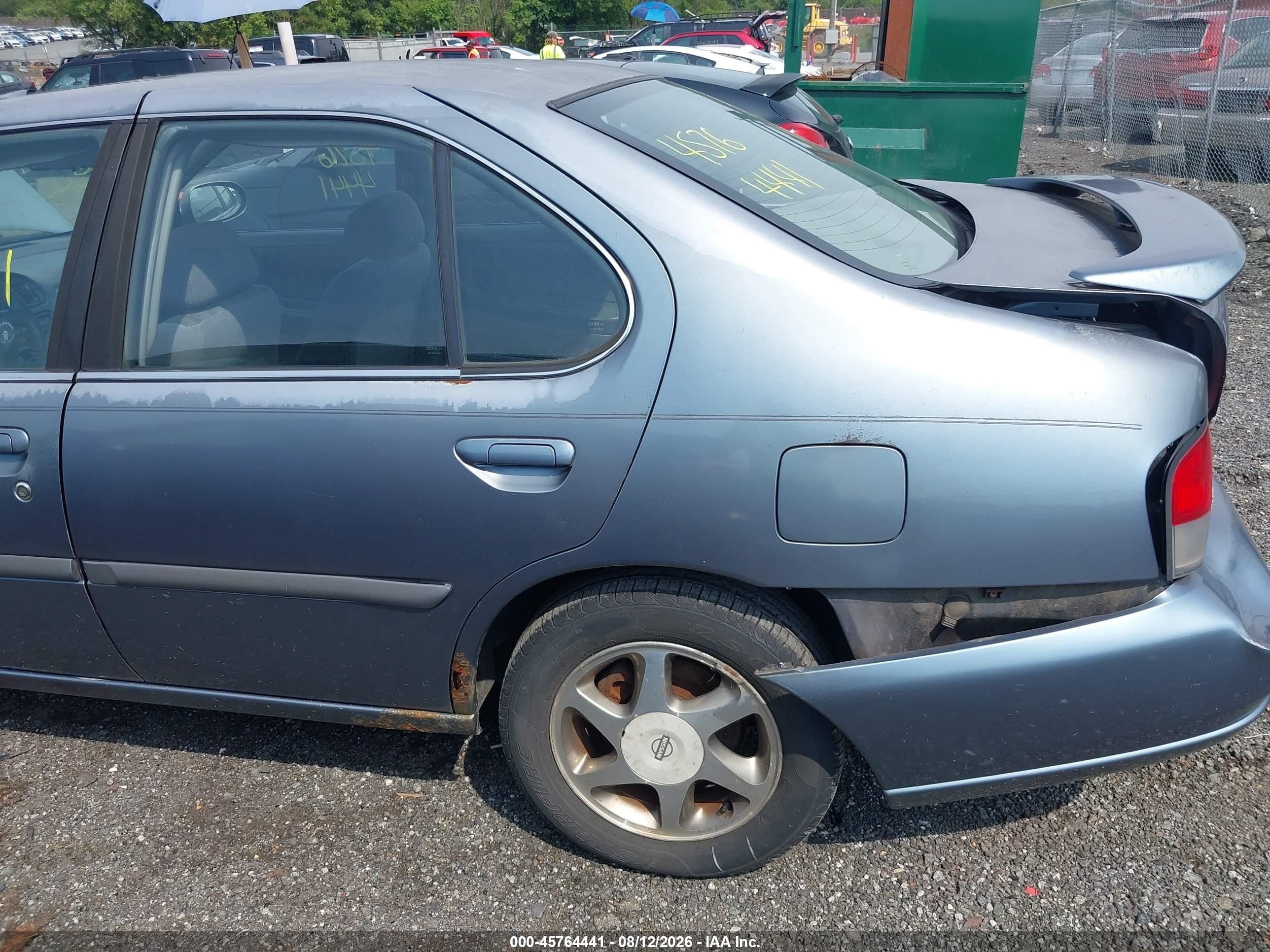 1999 Nissan Altima Gle/gxe/se/se-l/xe Light Blue vin: 1N4DL01D4XC269496