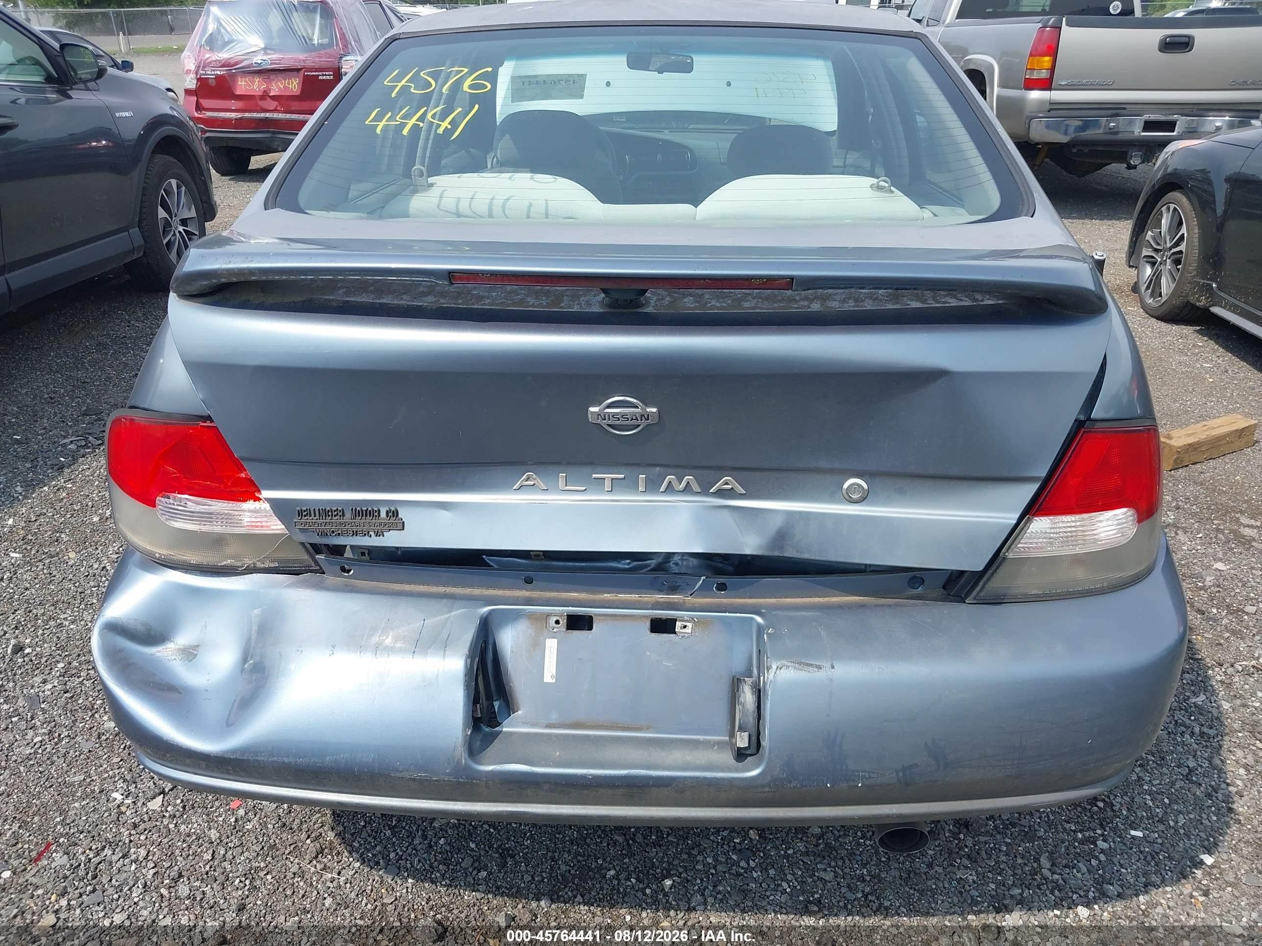 1999 Nissan Altima Gle/gxe/se/se-l/xe Light Blue vin: 1N4DL01D4XC269496