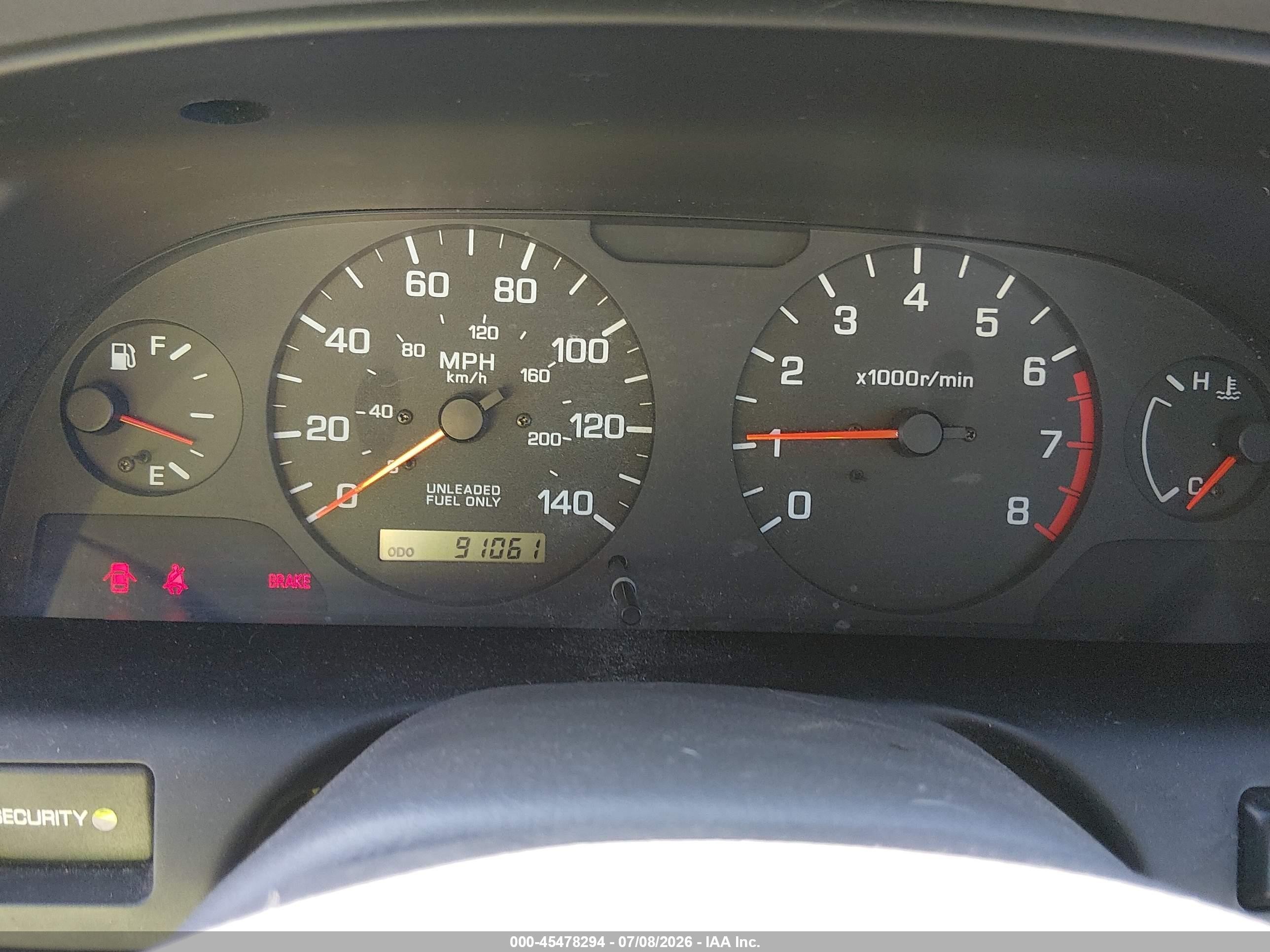 2001 Nissan Altima Gxe Turquoise vin: 1N4DL01D61C105531