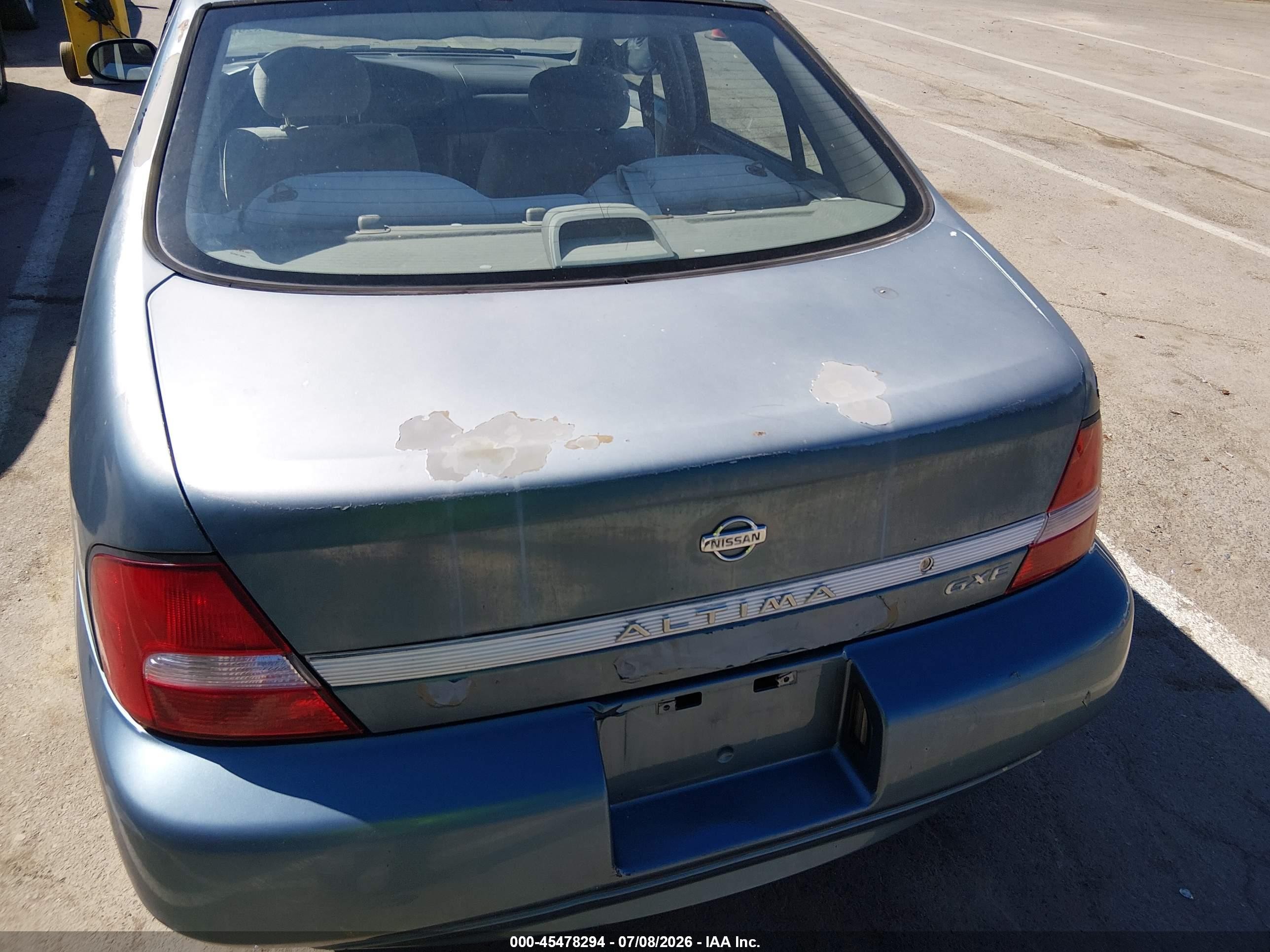 2001 Nissan Altima Gxe Turquoise vin: 1N4DL01D61C105531