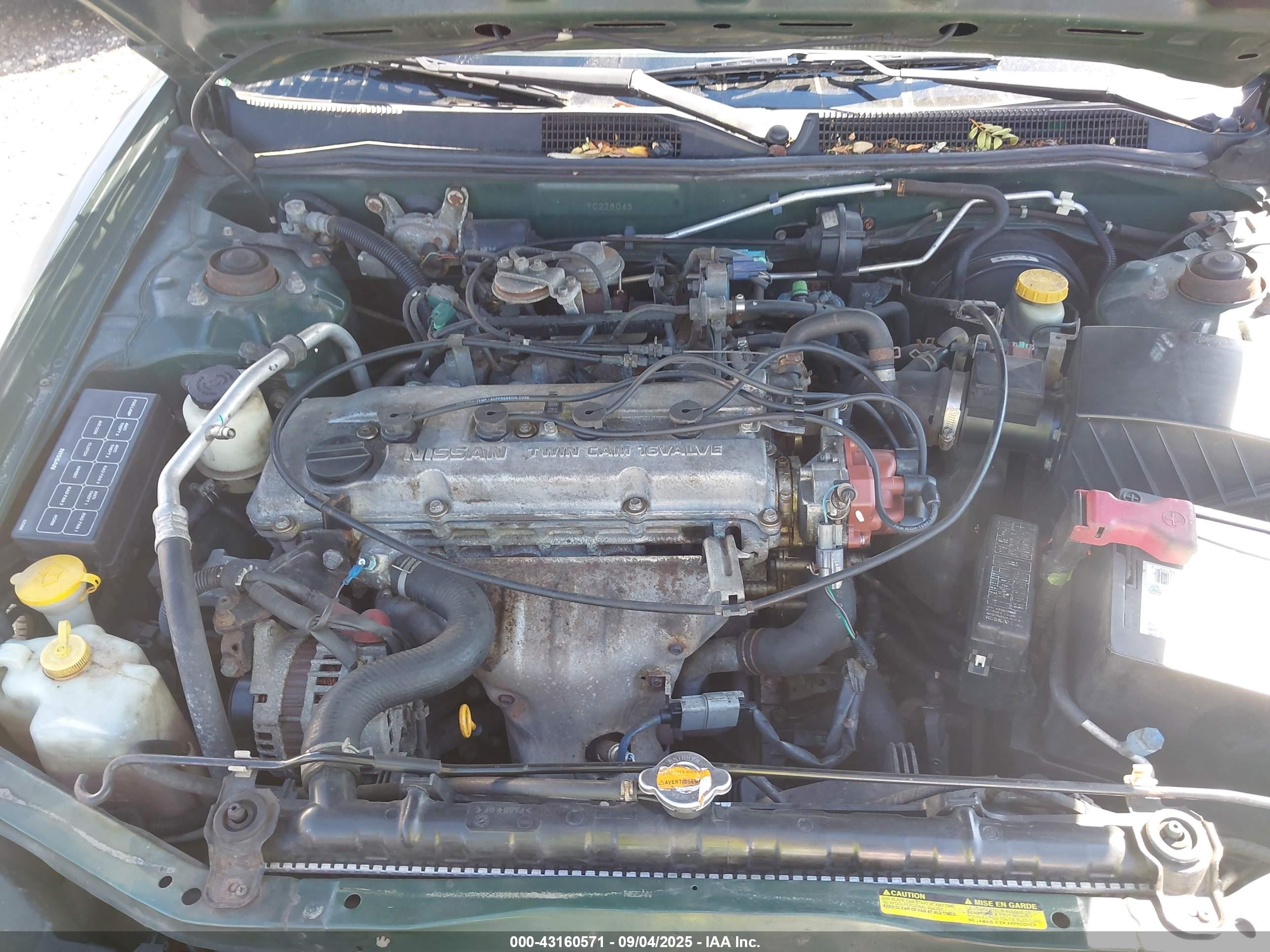 2000 Nissan Altima Gle/gxe/se/xe Green vin: 1N4DL01D6YC228045