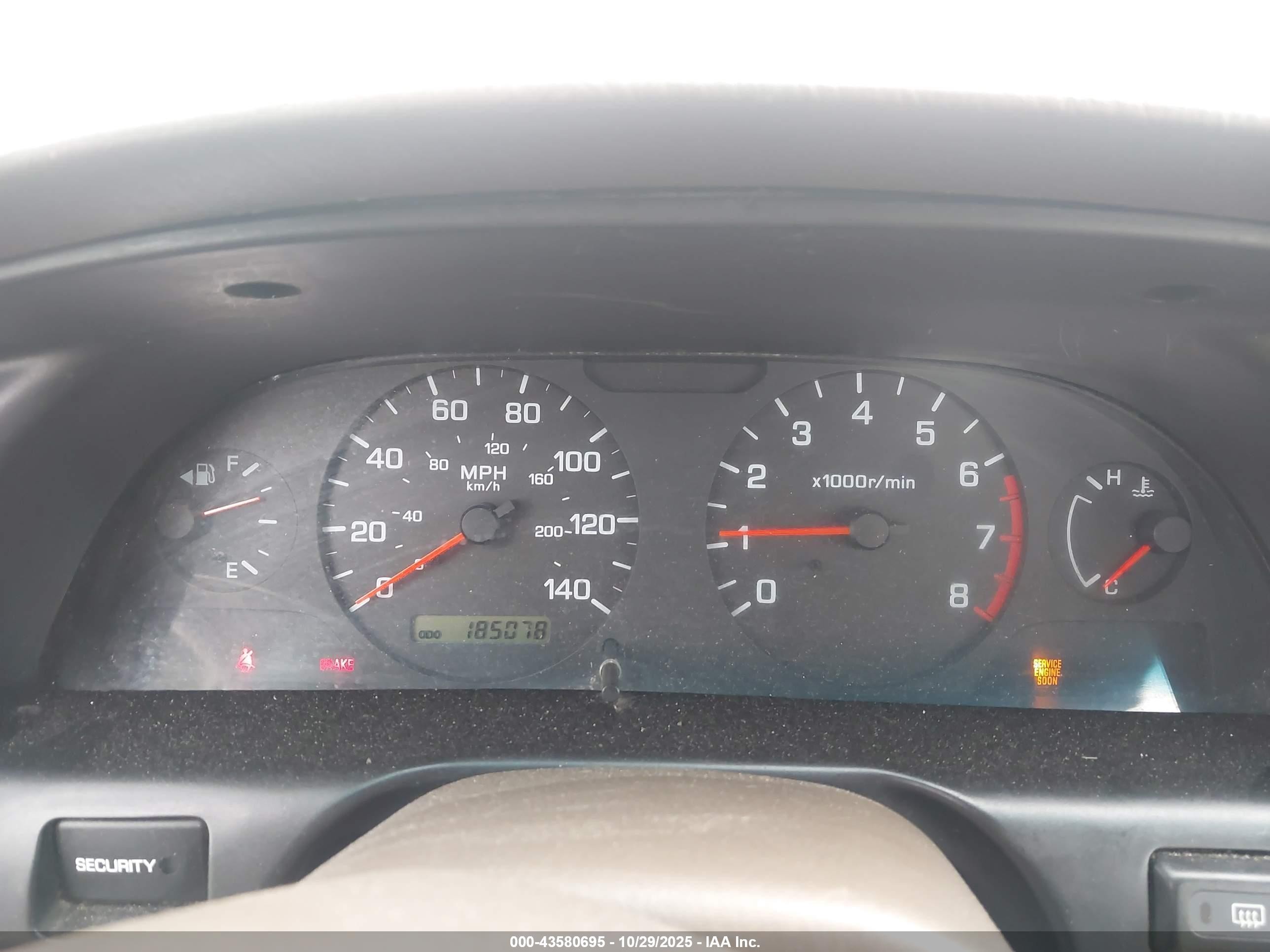 2001 Nissan Altima Gxe Beige vin: 1N4DL01DX1C137446