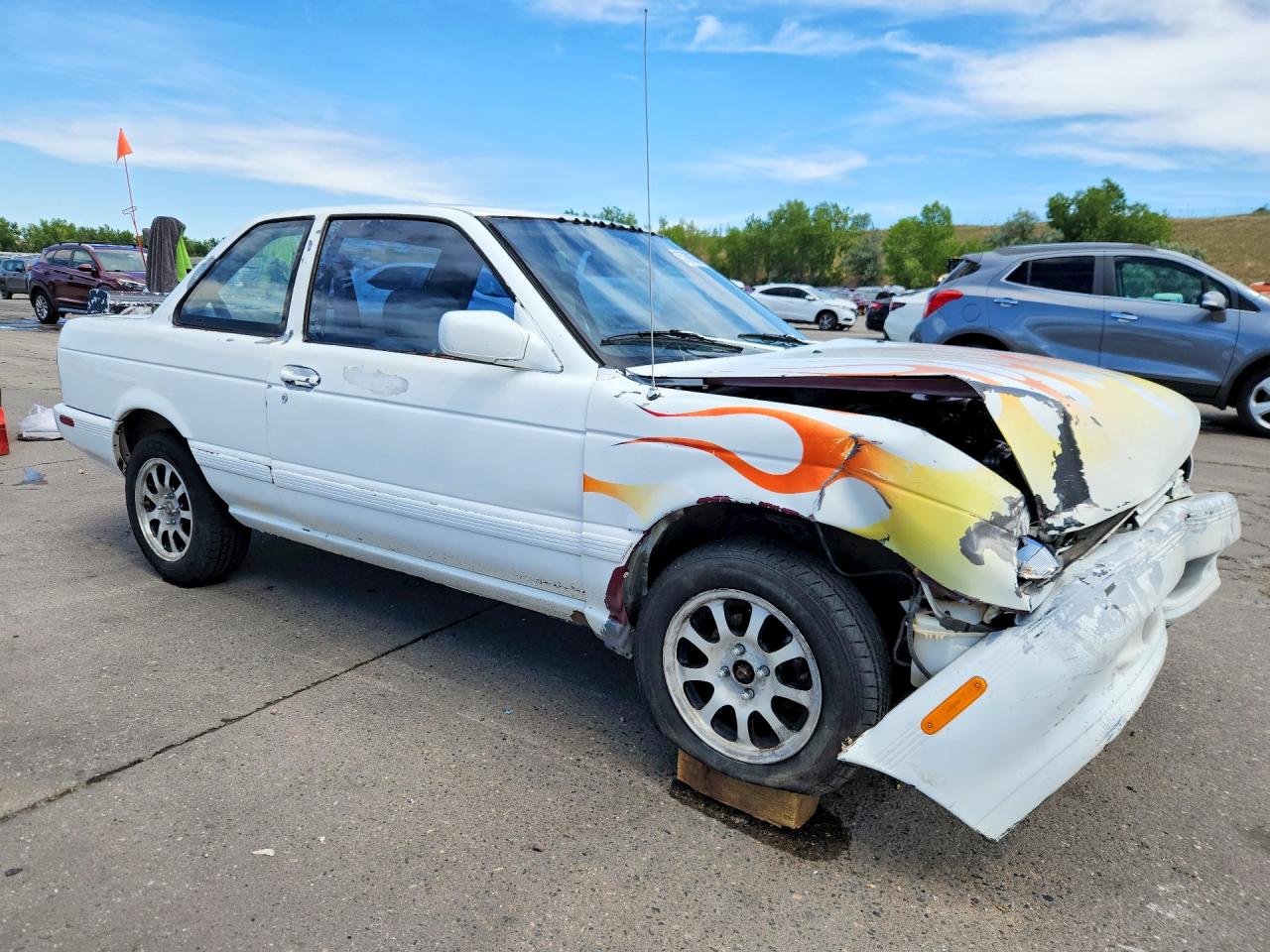 1992 Nissan Sentra White vin: 1N4EB32A6NC737559