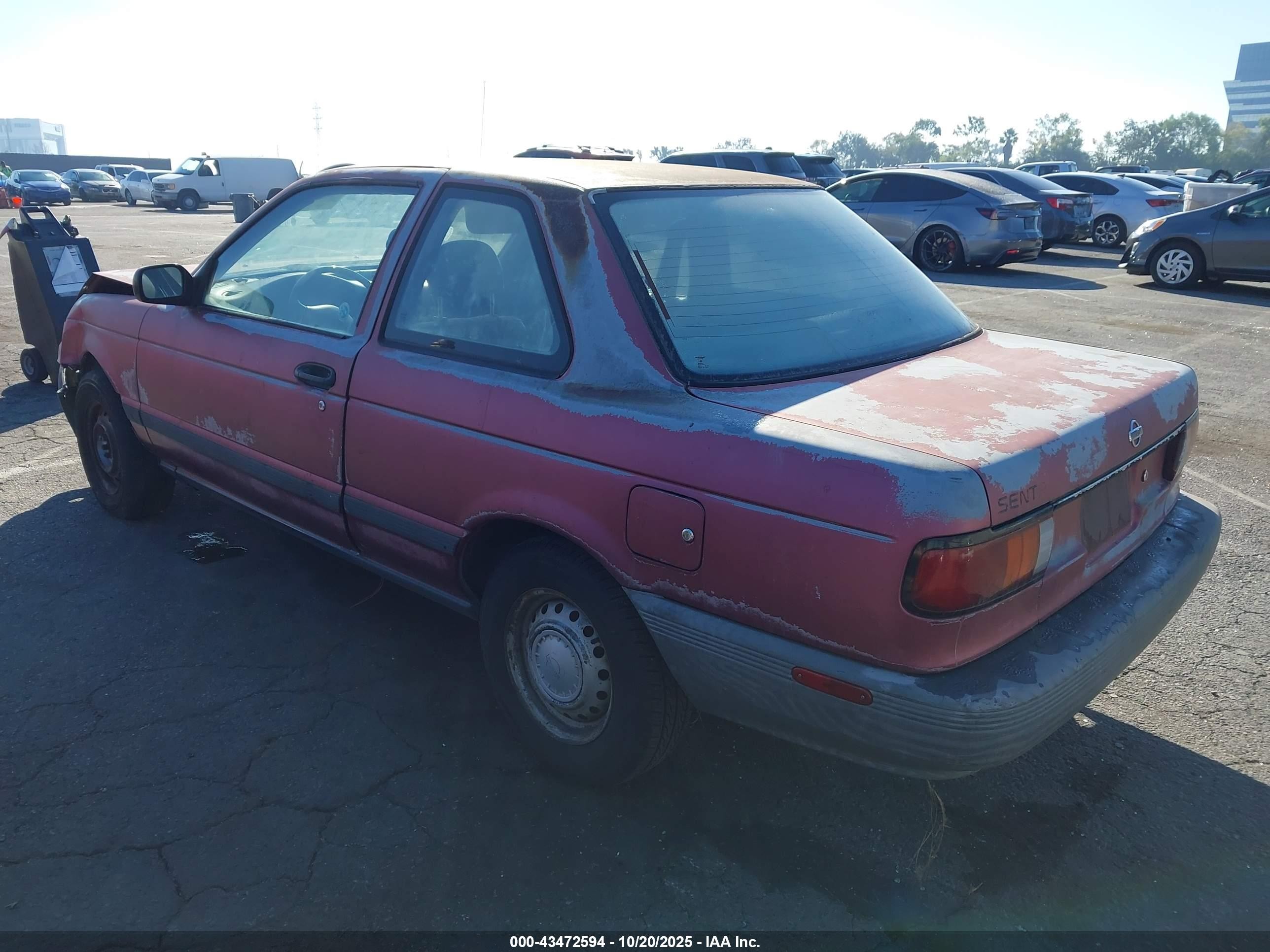1993 Nissan Sentra E/xe/se Red vin: 1N4EB32A8PC701505