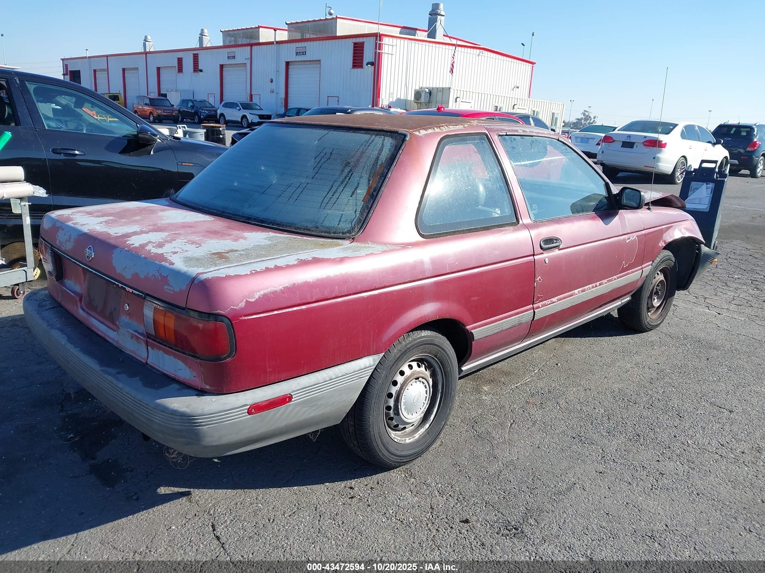 1993 Nissan Sentra E/xe/se Red vin: 1N4EB32A8PC701505