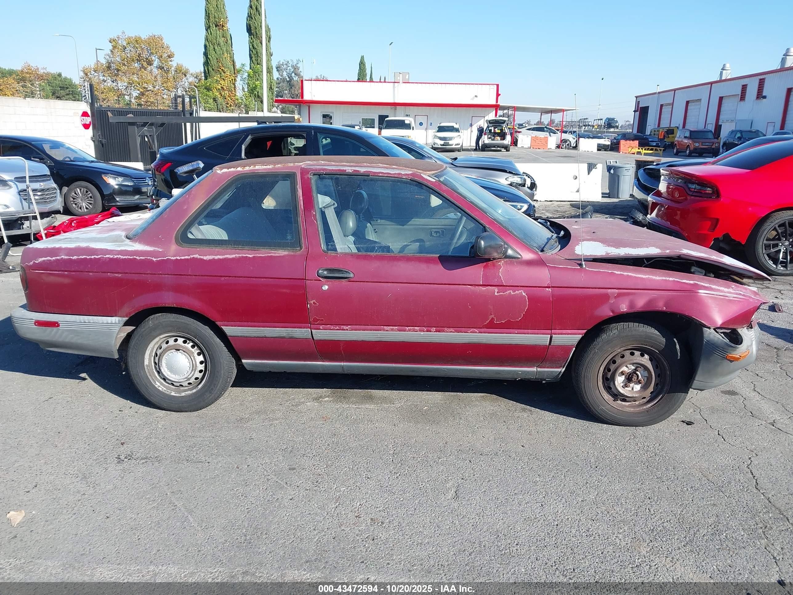 1993 Nissan Sentra E/xe/se Red vin: 1N4EB32A8PC701505