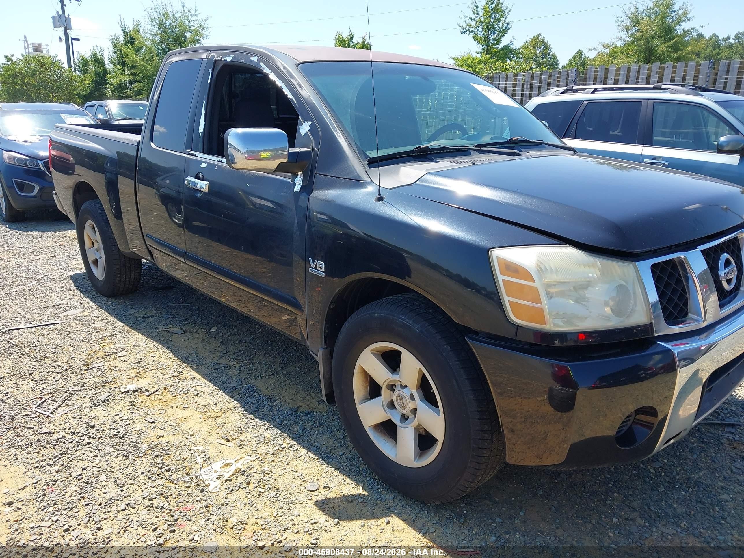 2004 Nissan Titan Se Black vin: 1N6AA06A24N580830