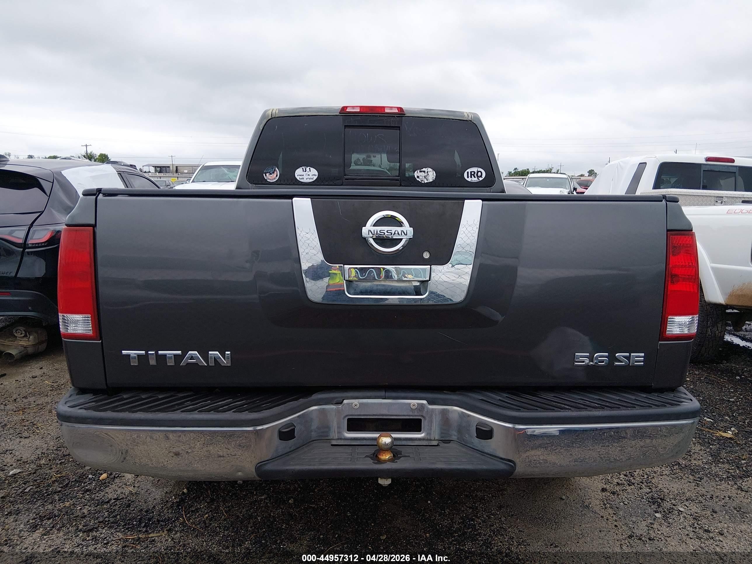2008 Nissan Titan Se Серый vin: 1N6AA06A28N327237