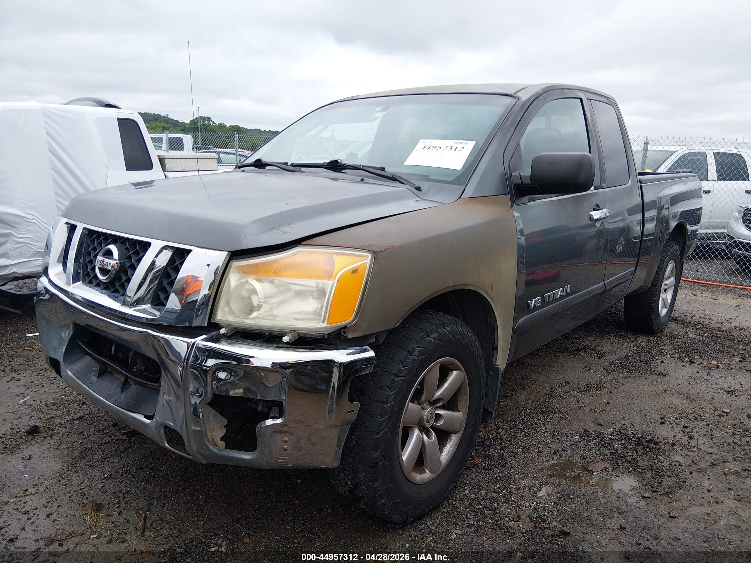 2008 Nissan Titan Se Серый vin: 1N6AA06A28N327237