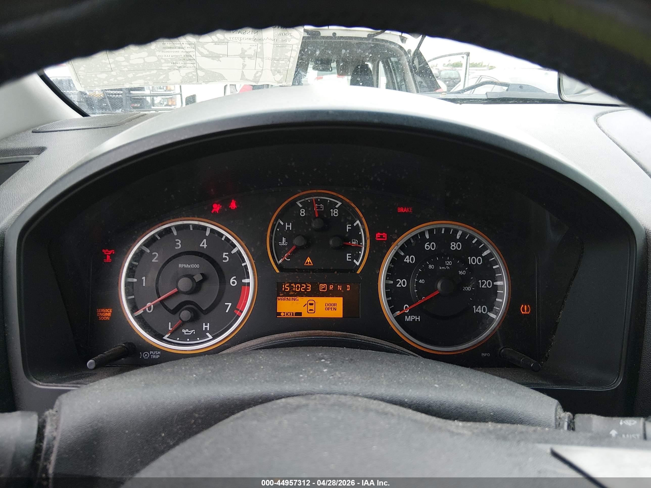 2008 Nissan Titan Se Серый vin: 1N6AA06A28N327237