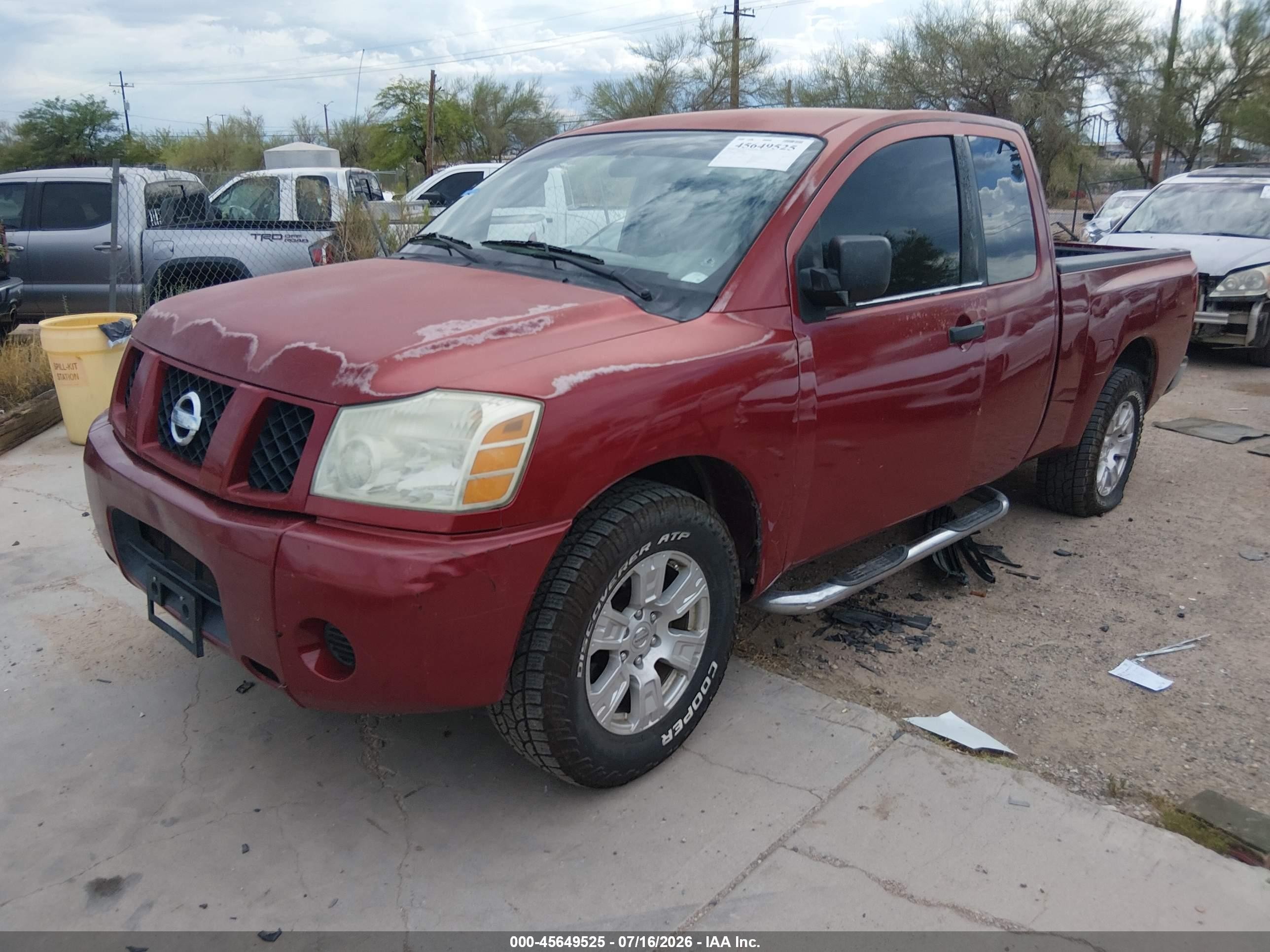 2005 Nissan Titan Xe Red vin: 1N6AA06A35N559616