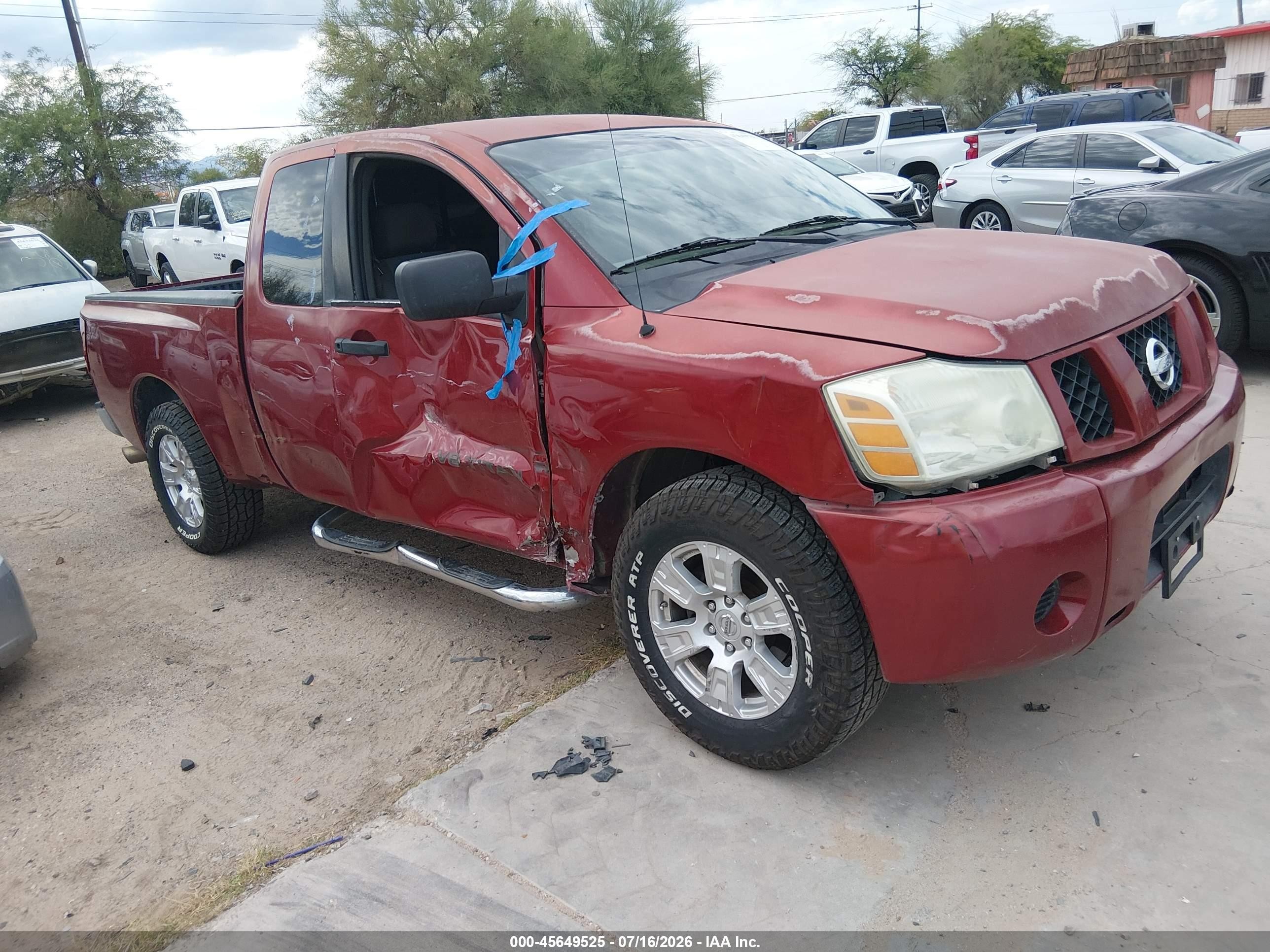 2005 Nissan Titan Xe Красный vin: 1N6AA06A35N559616