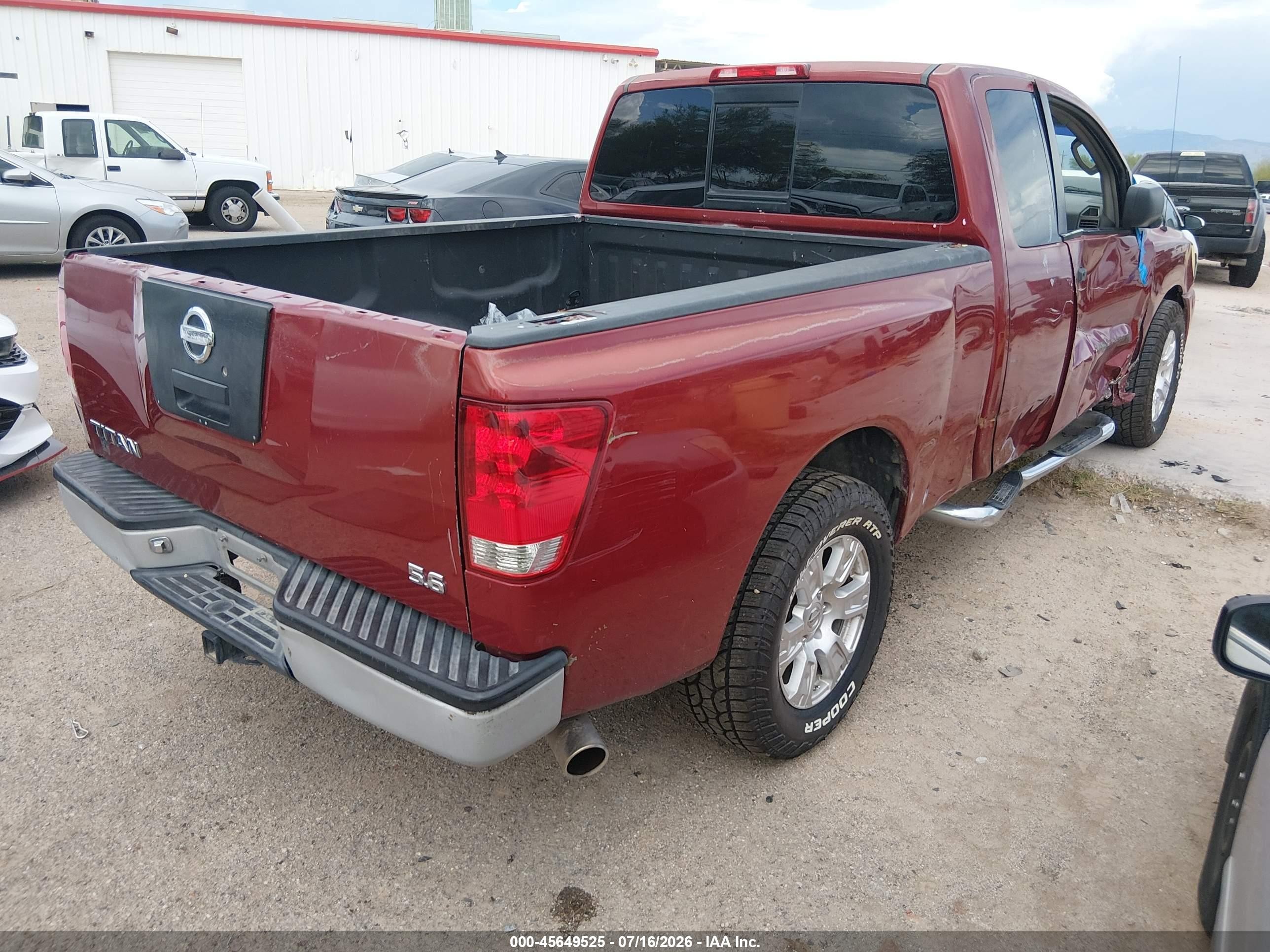 2005 Nissan Titan Xe Red vin: 1N6AA06A35N559616