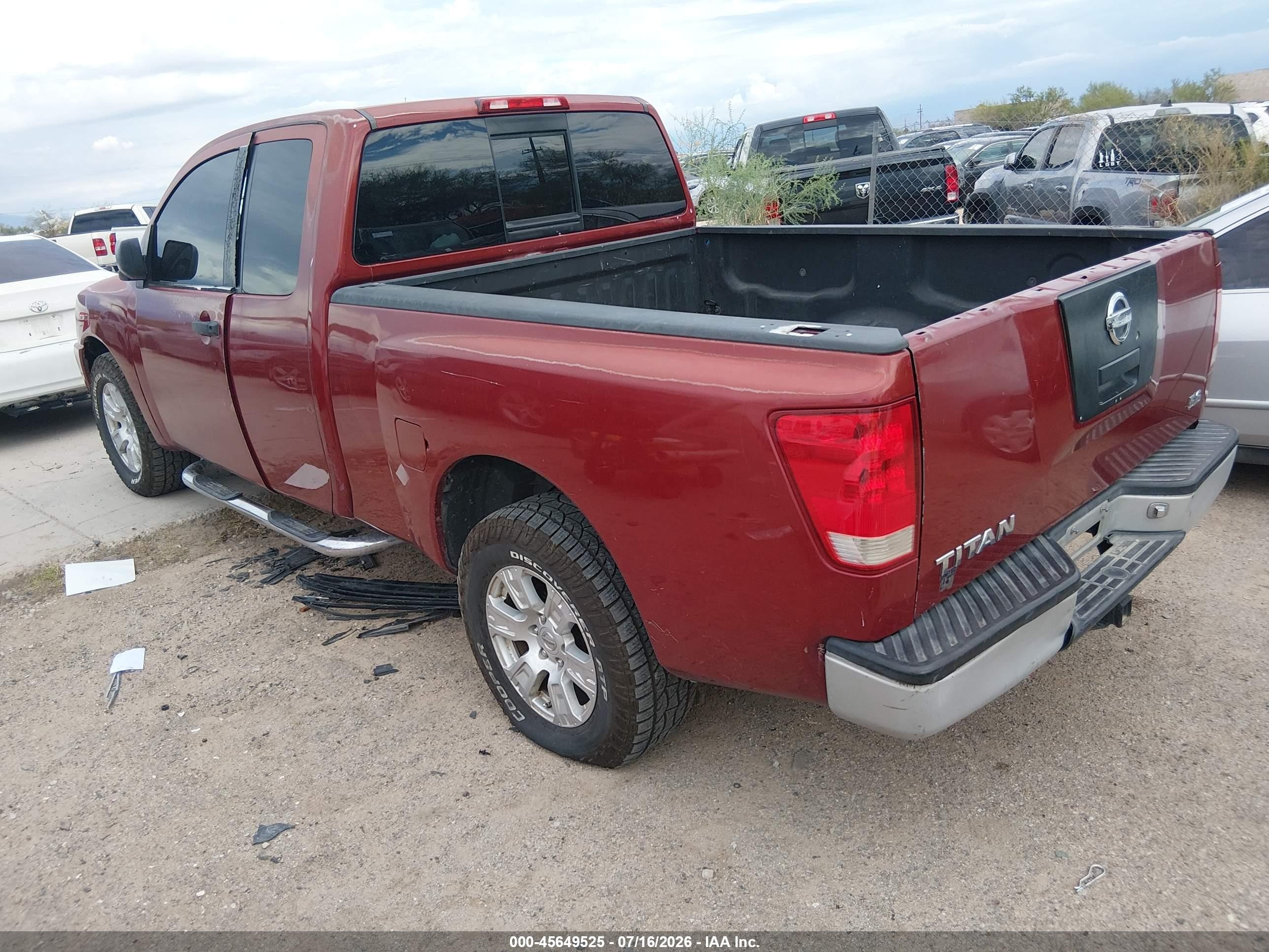 2005 Nissan Titan Xe Red vin: 1N6AA06A35N559616