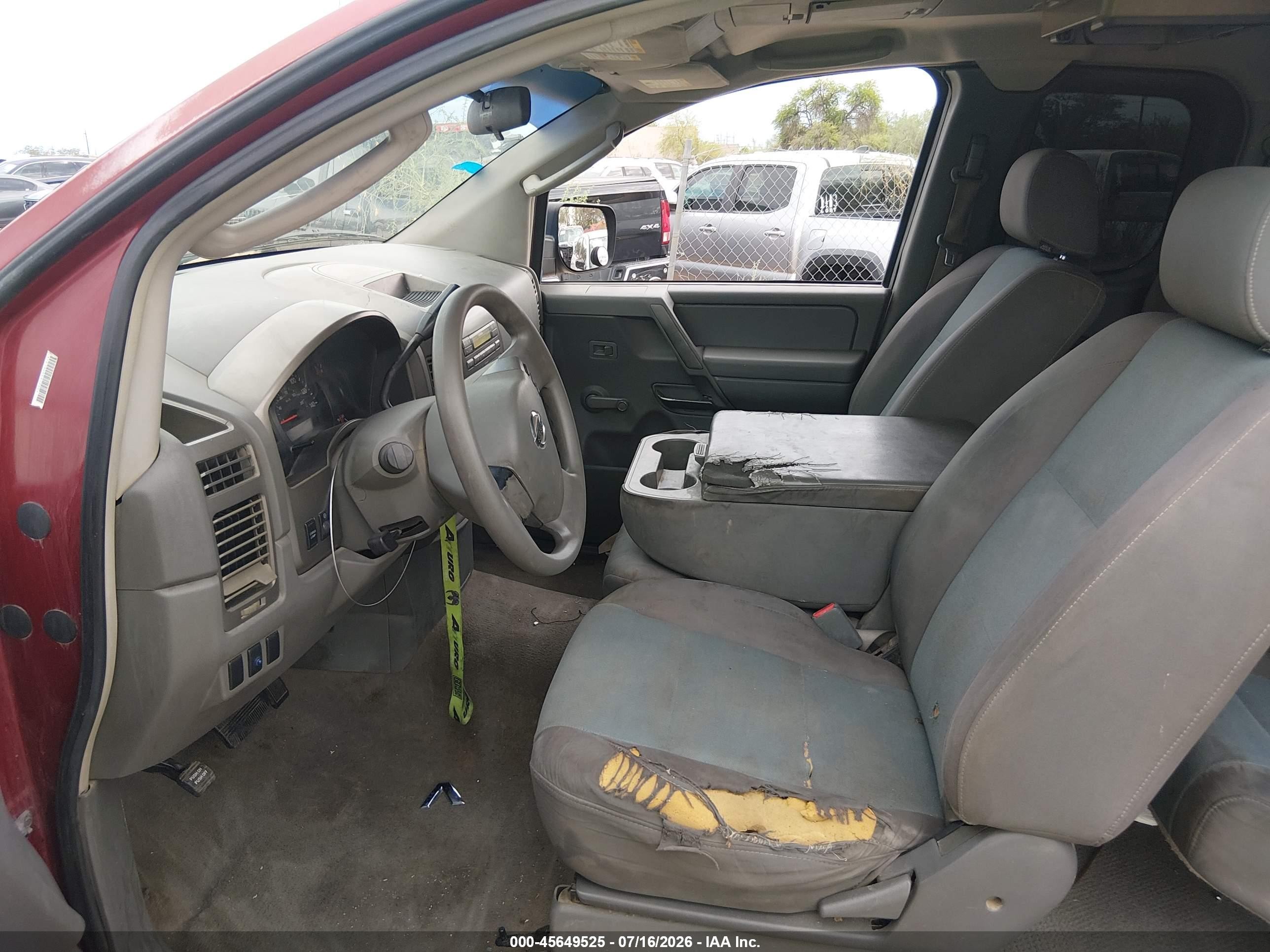 2005 Nissan Titan Xe Red vin: 1N6AA06A35N559616