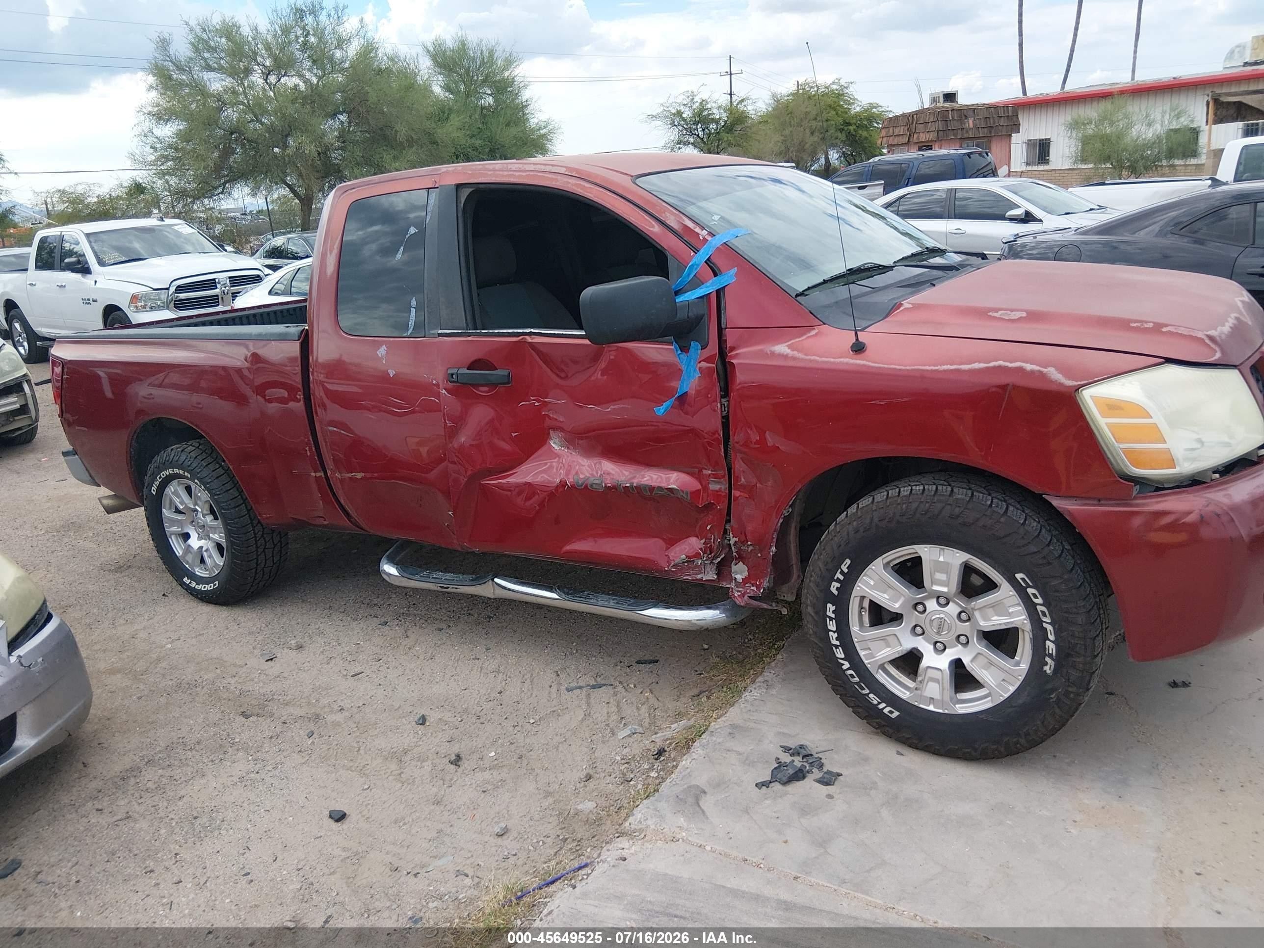 2005 Nissan Titan Xe Red vin: 1N6AA06A35N559616