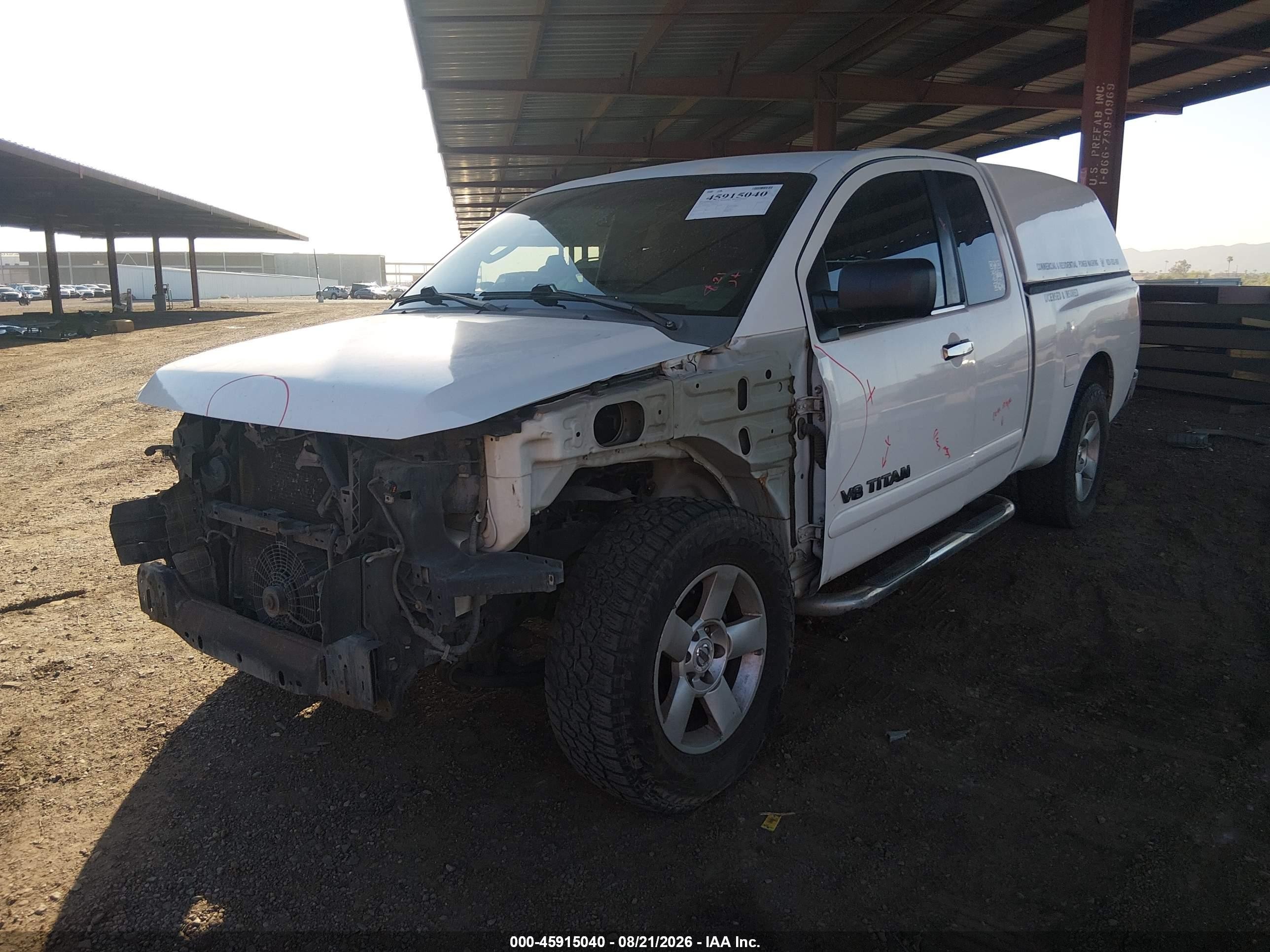 2006 Nissan Titan Se White vin: 1N6AA06A36N565692