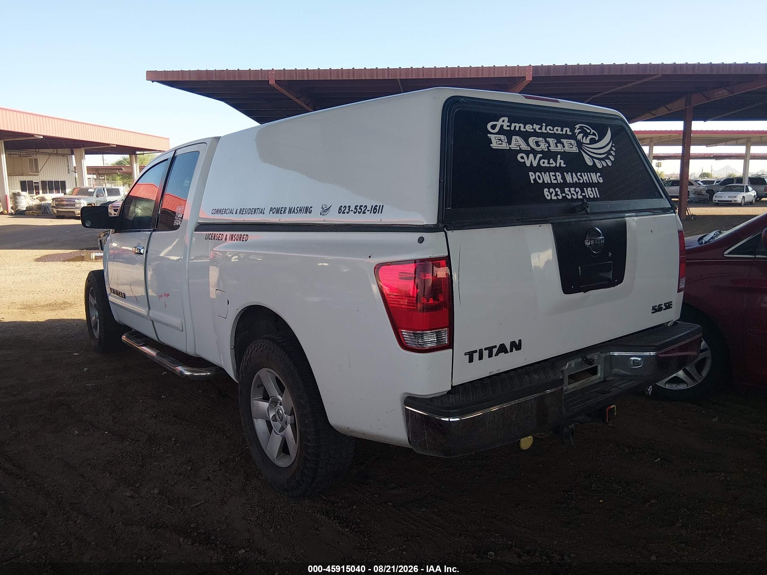 2006 Nissan Titan Se White vin: 1N6AA06A36N565692
