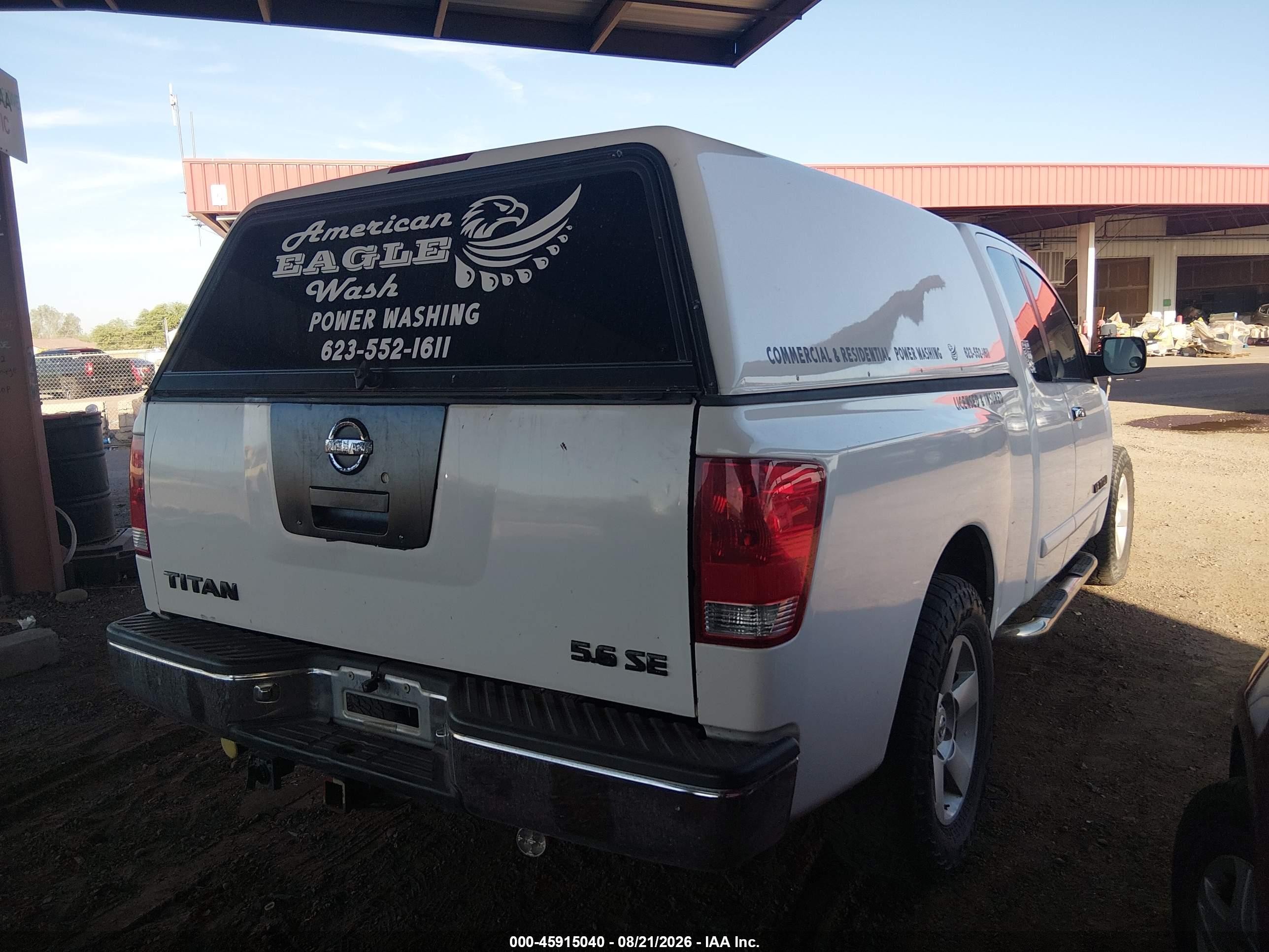 2006 Nissan Titan Se White vin: 1N6AA06A36N565692