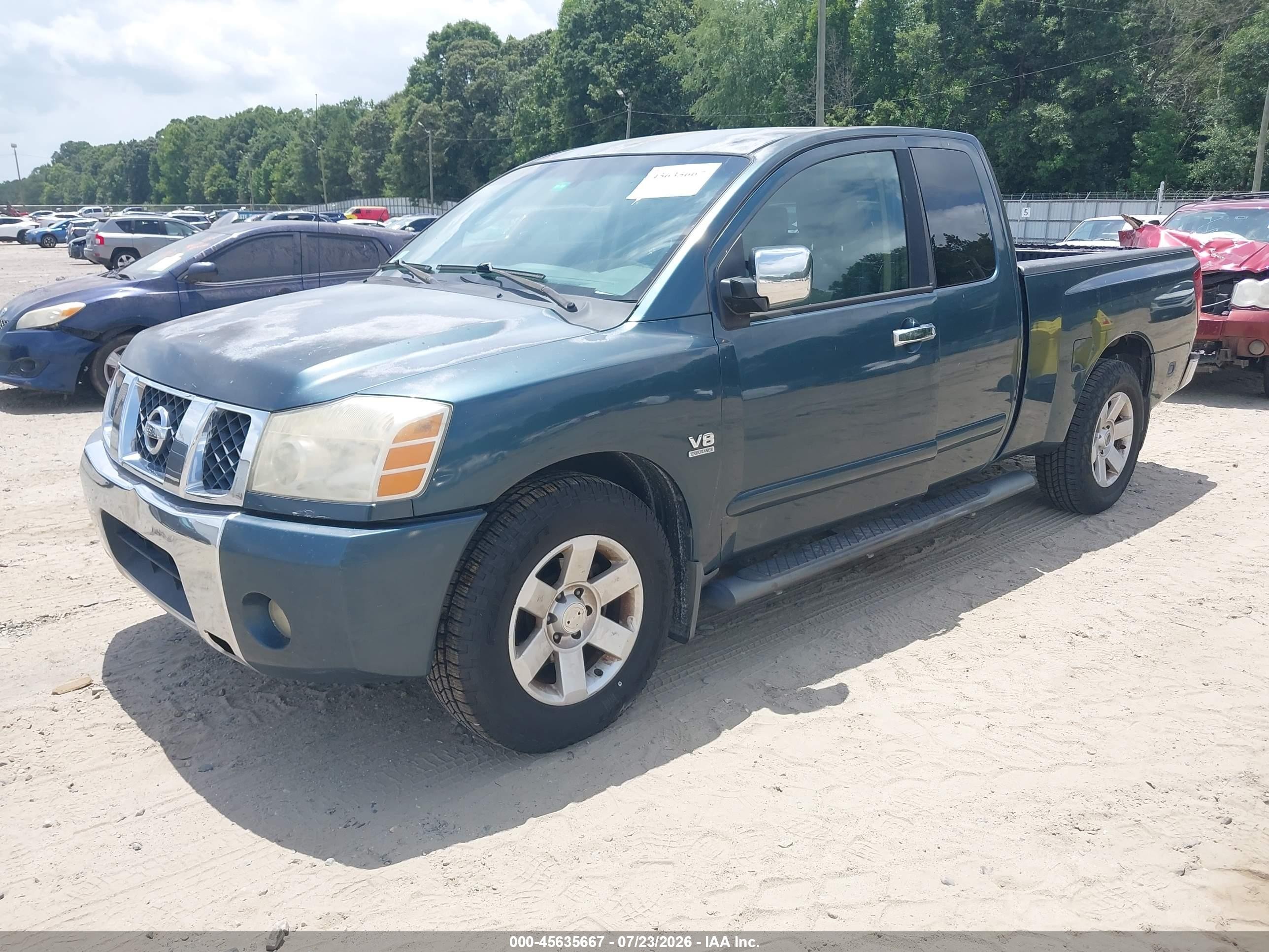 2004 Nissan Titan Le Зеленый vin: 1N6AA06A64N543196