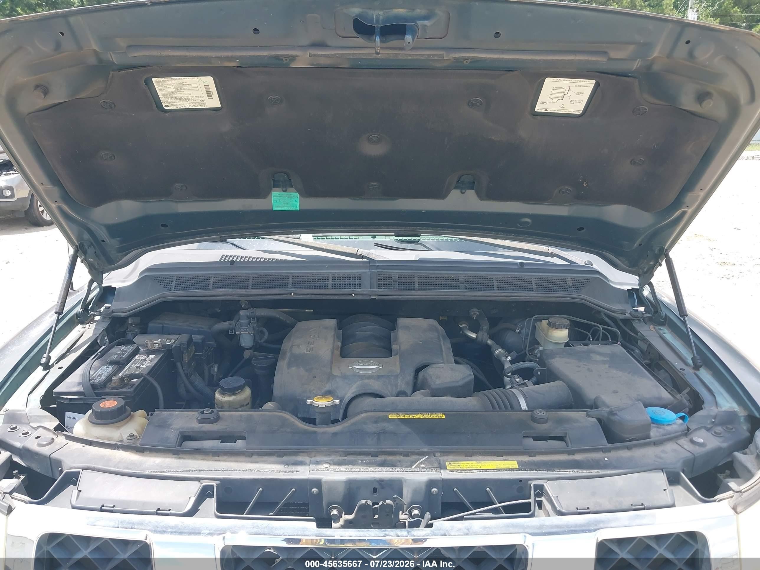 2004 Nissan Titan Le Зеленый vin: 1N6AA06A64N543196