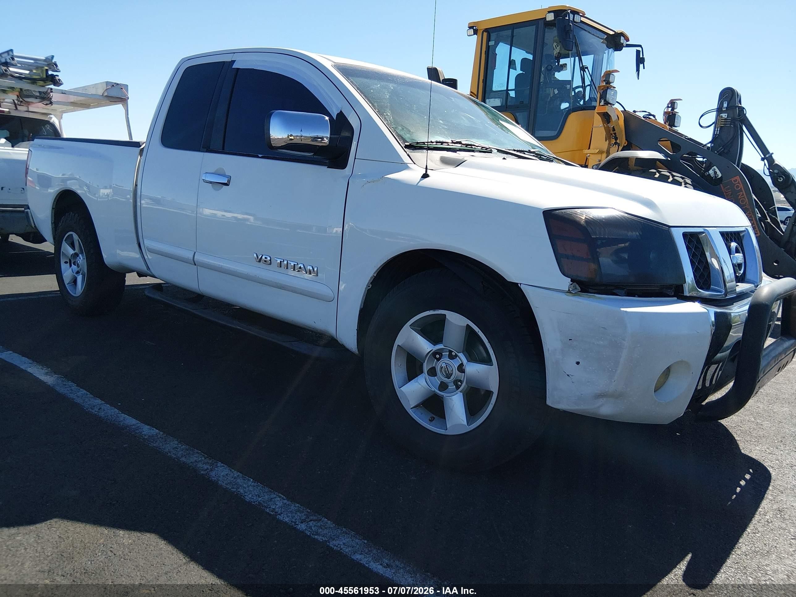 2005 Nissan Titan Se White vin: 1N6AA06A65N557018
