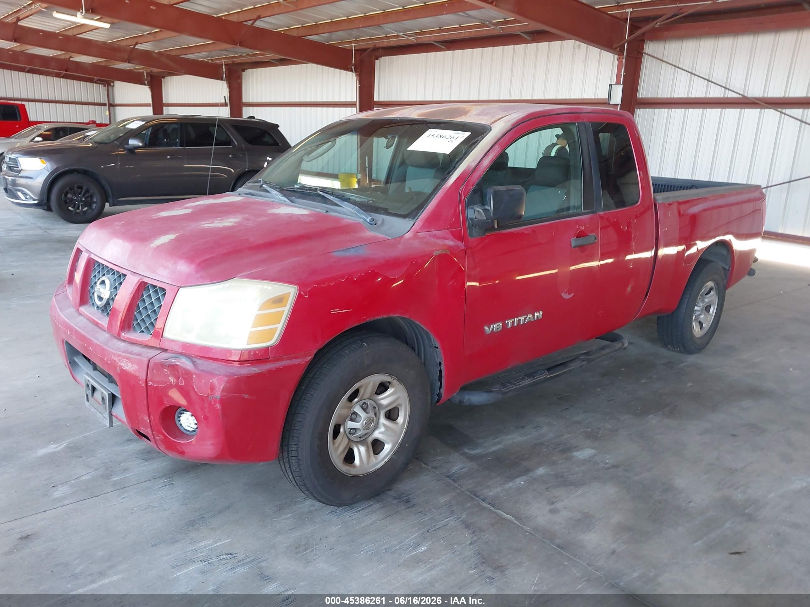2006 Nissan Titan Xe Red vin: 1N6AA06A66N528524