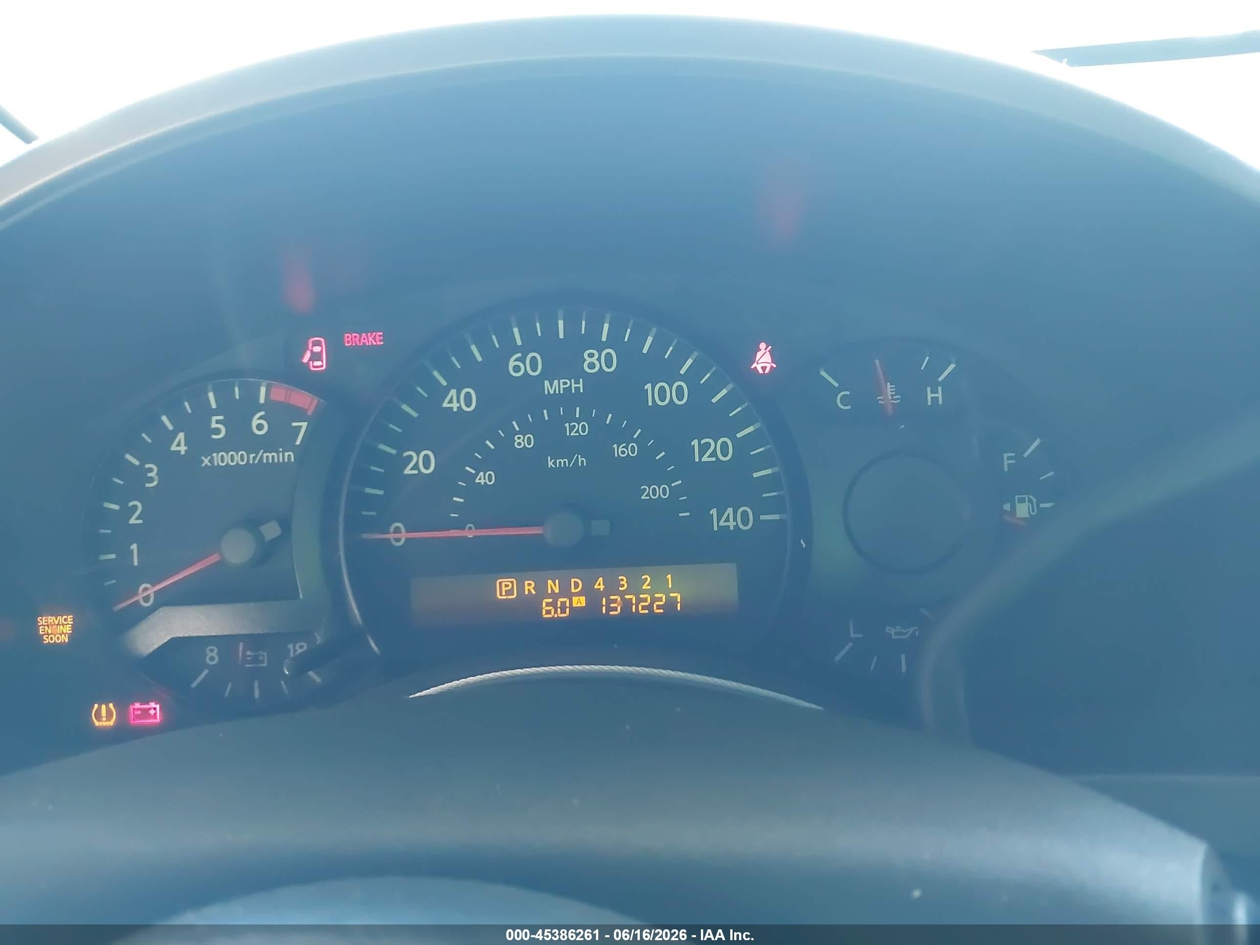2006 Nissan Titan Xe Red vin: 1N6AA06A66N528524