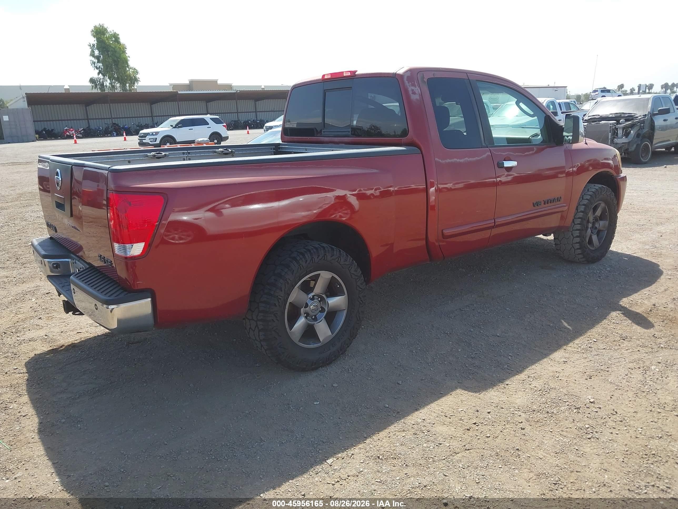 2005 Nissan Titan Se Бордовый vin: 1N6AA06A75N504067