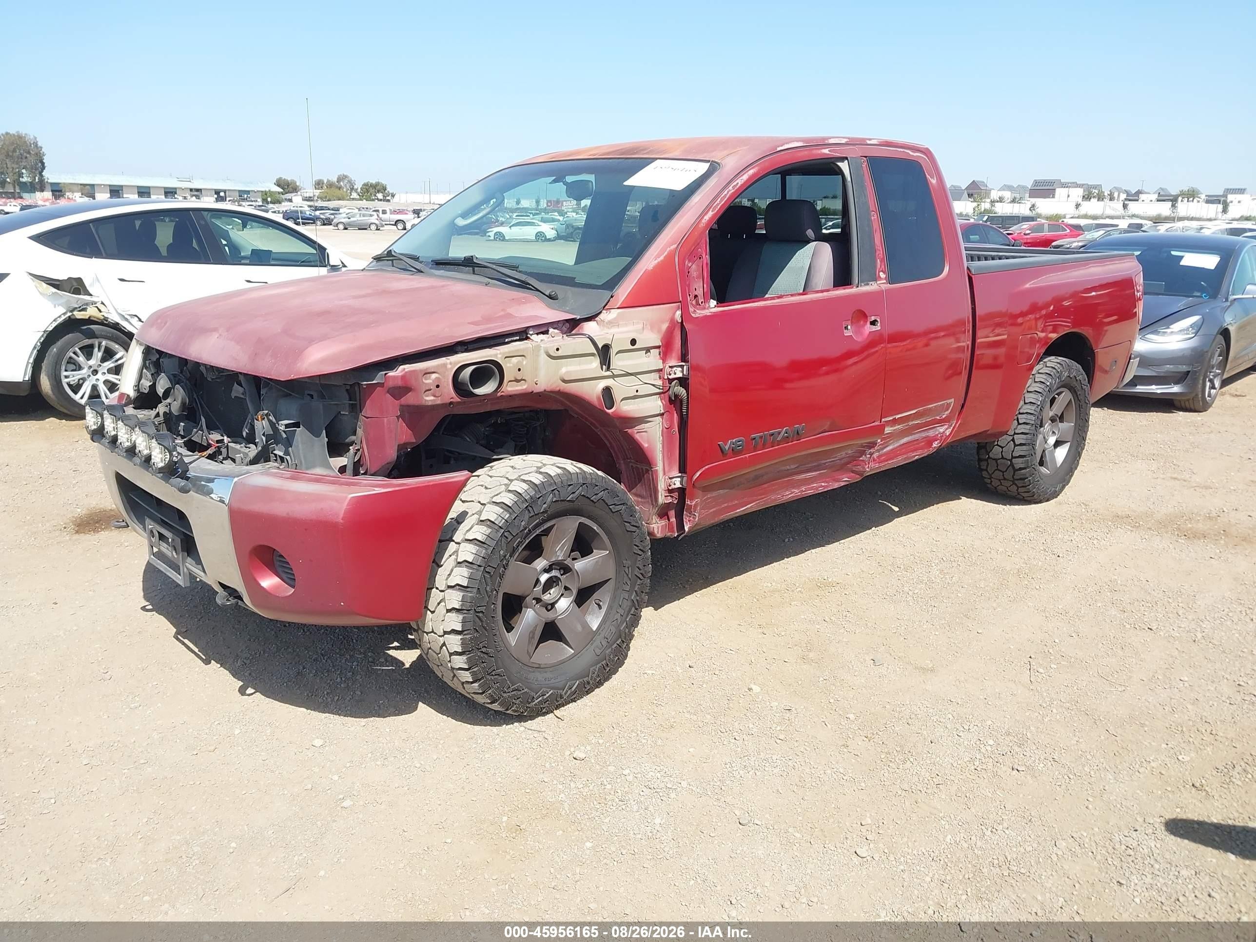 2005 Nissan Titan Se Бордовый vin: 1N6AA06A75N504067