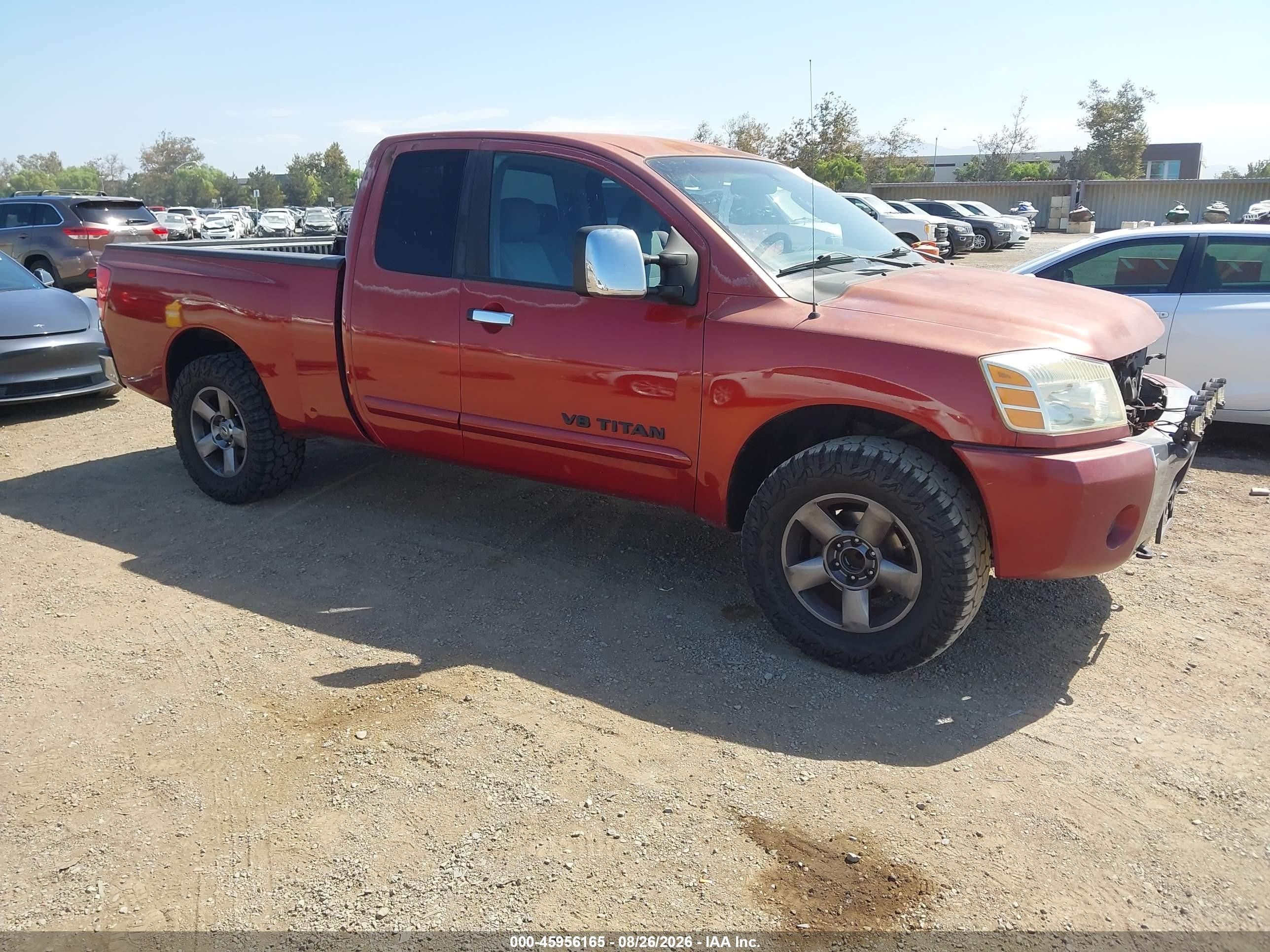 2005 Nissan Titan Se Burgundy vin: 1N6AA06A75N504067